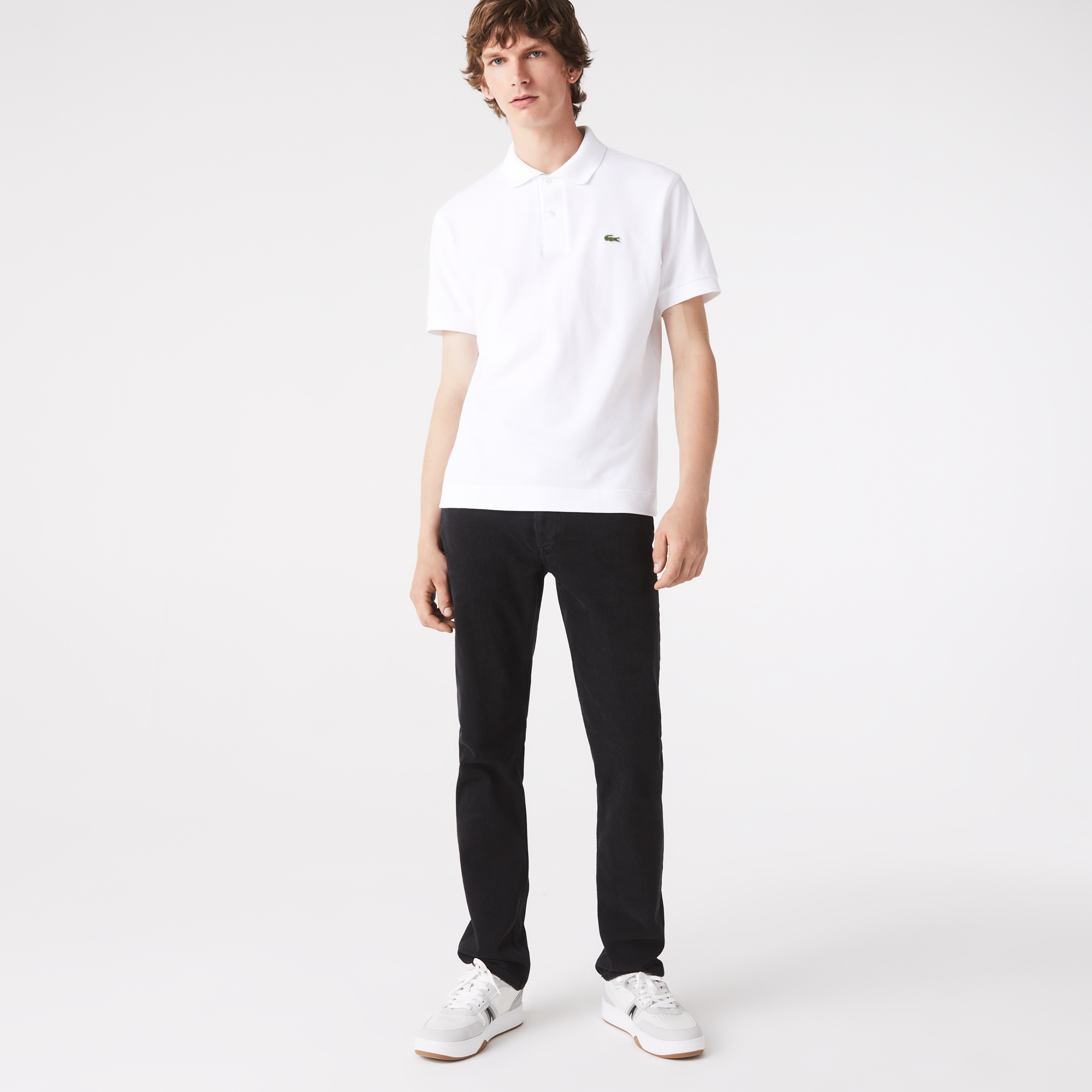 Lacoste Erkek Classic Fit L.12.21 Organik Pamuk Beyaz Polo