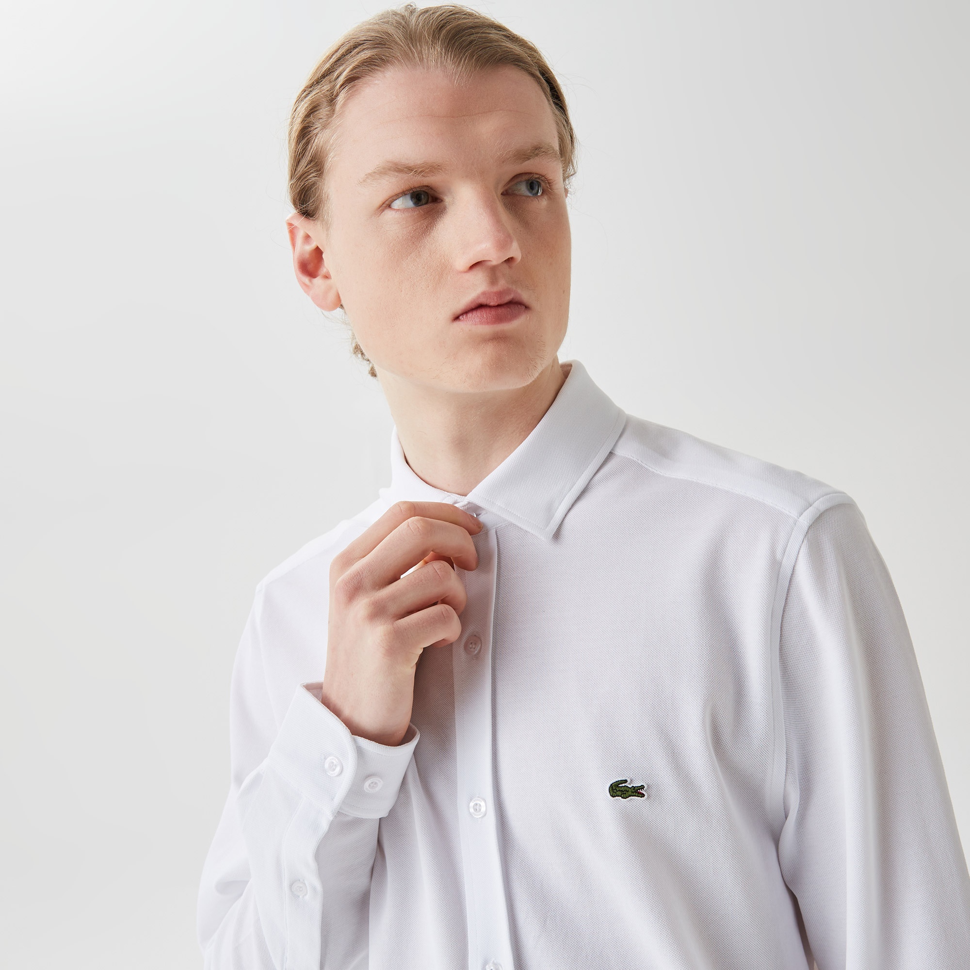 Lacoste Erkek Slim Fit Beyaz Gömlek