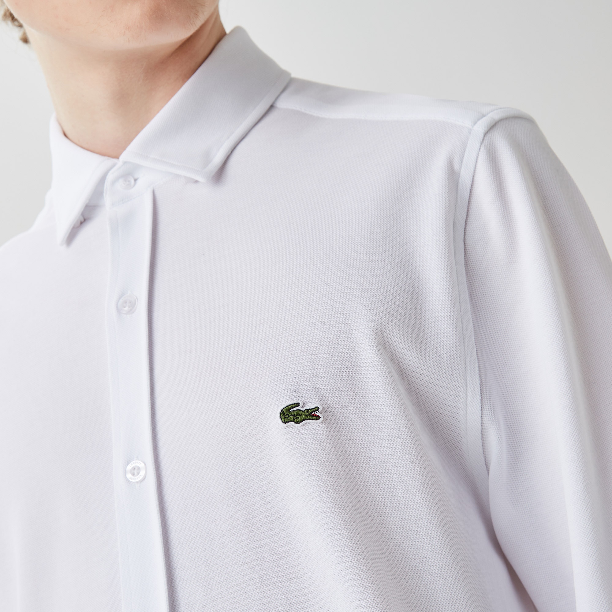 Lacoste Erkek Slim Fit Beyaz Gömlek