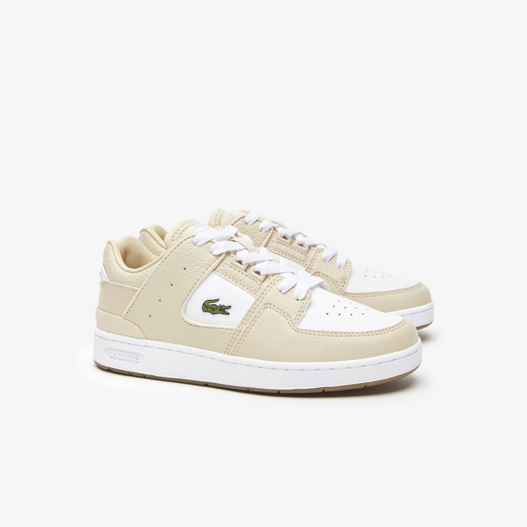 Lacoste Court Cage Kadın Bej Sneaker