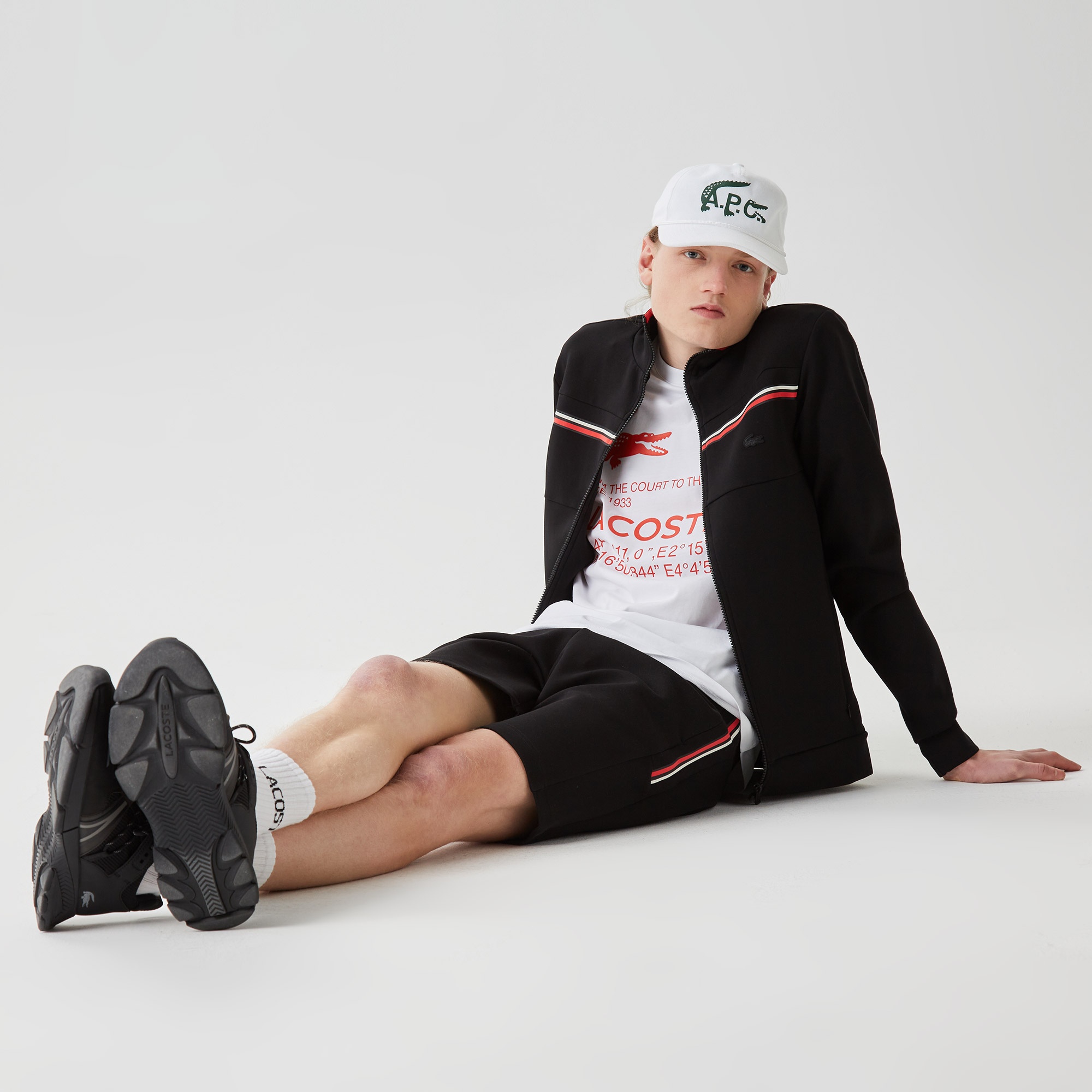 Lacoste Erkek Slim Fit Baskılı Siyah Şort