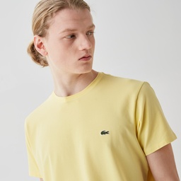 Lacoste Erkek Slim Fit Bisiklet Yaka Sarı T-Shirt Sarı