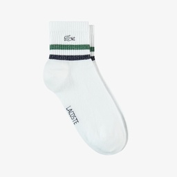Lacoste Unisex Çizgili Beyaz Çorap Beyaz