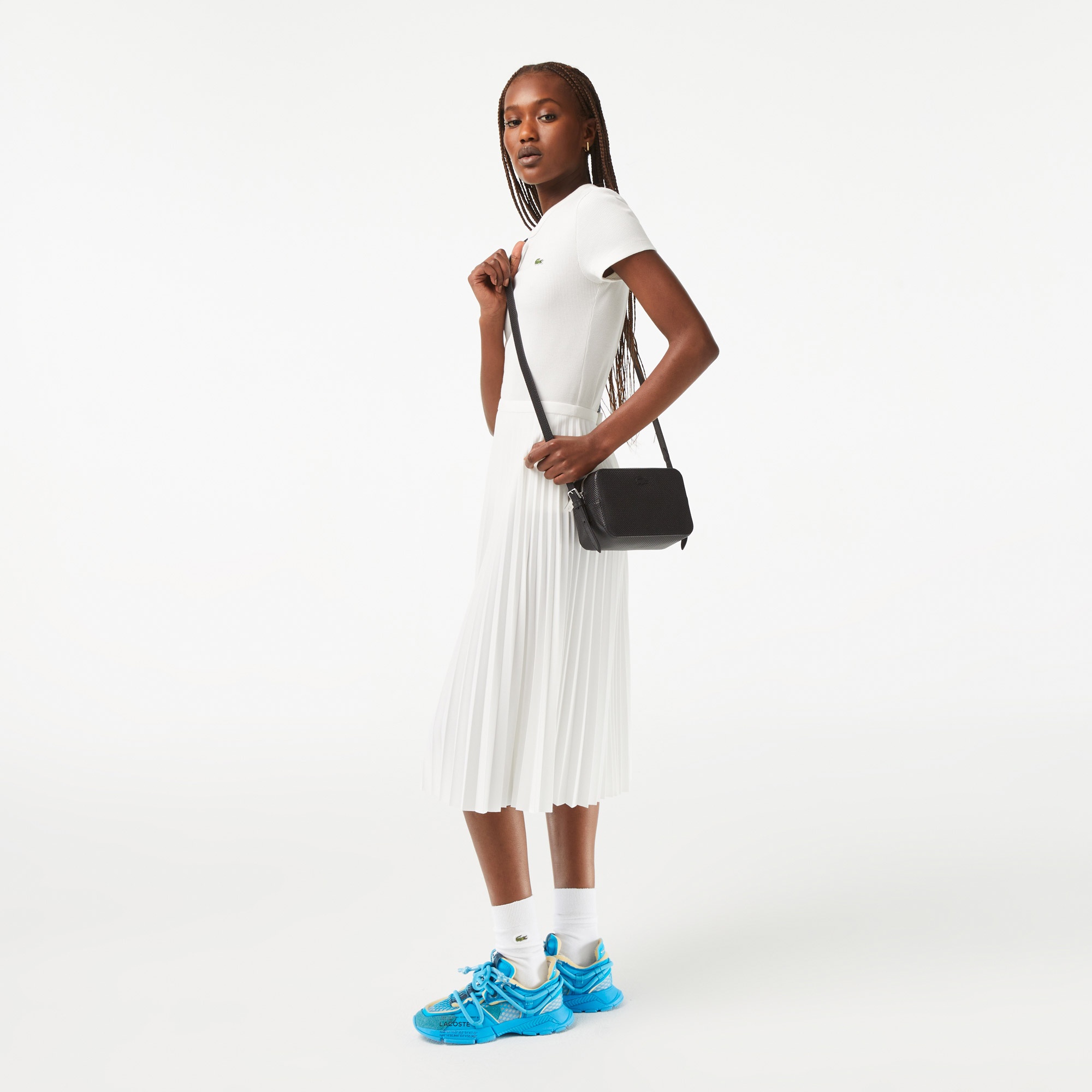 Lacoste Chantaco Kadın Deri Siyah Postacı Çantası