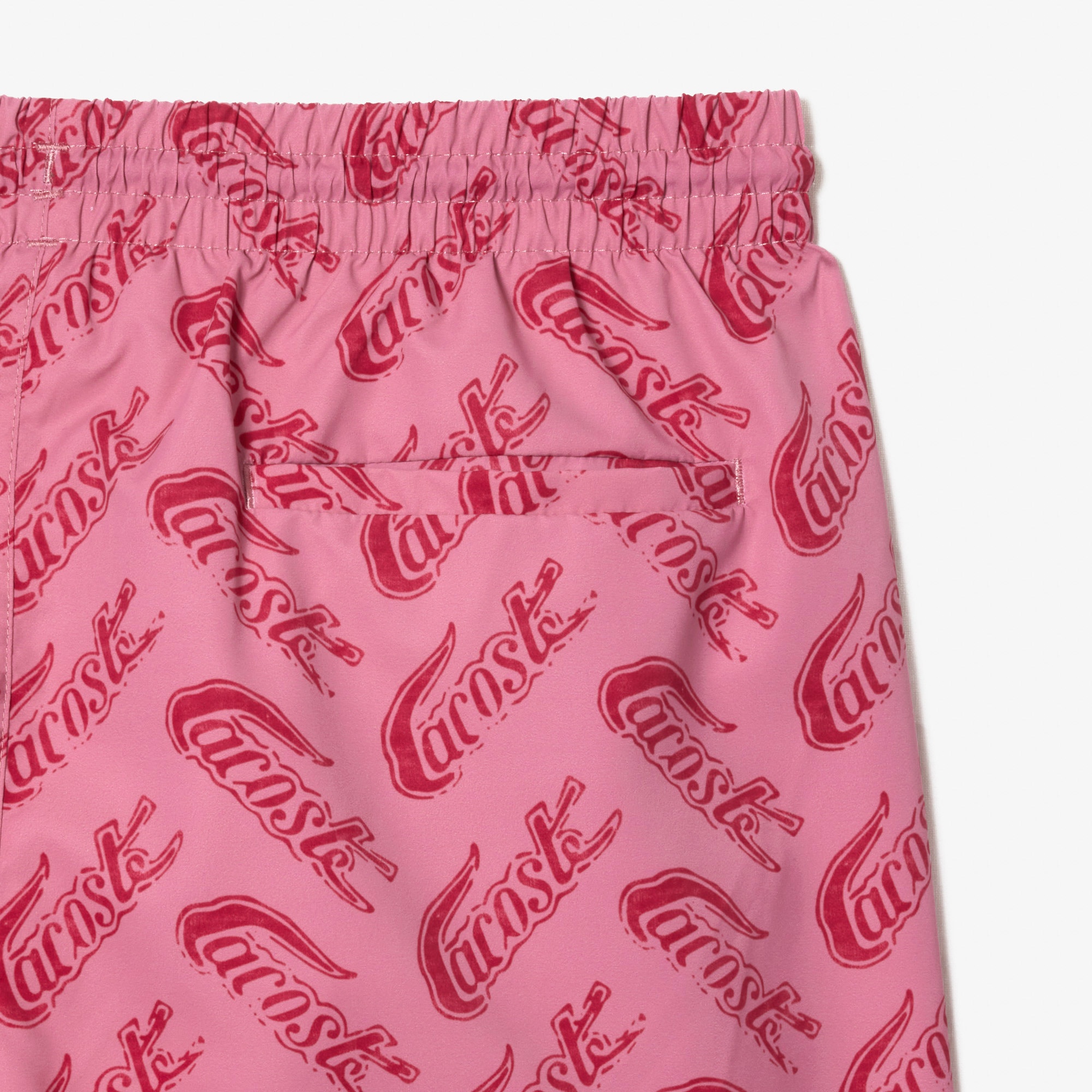 Lacoste Erkek Baskılı Pembe Mayo Şort