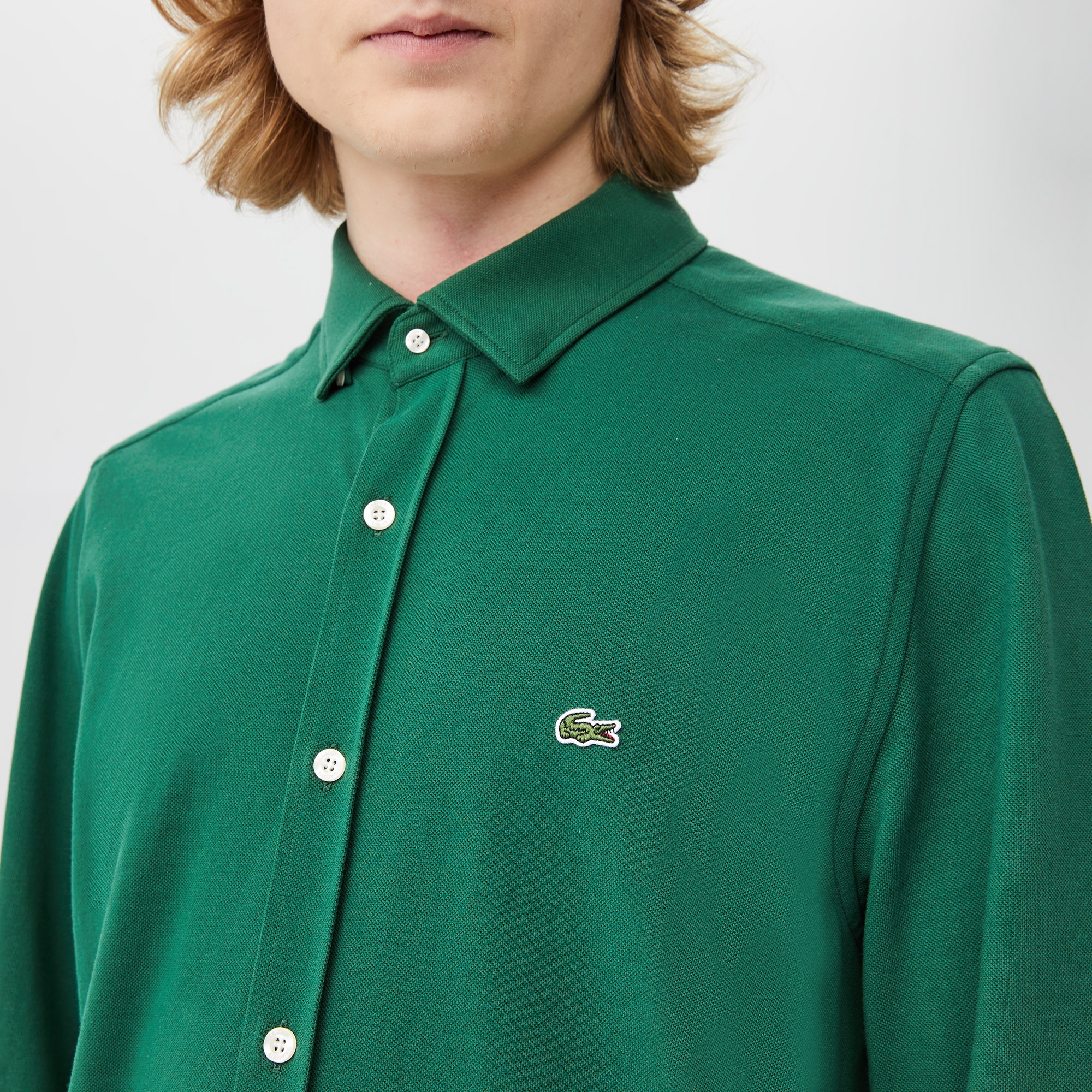 Lacoste Erkek Slim Fit Yeşil Gömlek