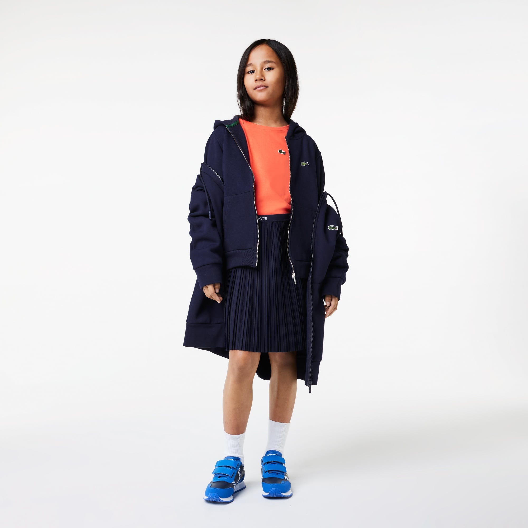 Lacoste Çocuk Kapüşonlu Lacivert Sweatshirt