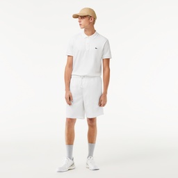 Erkek Classic Fit Beyaz Şort Beyaz