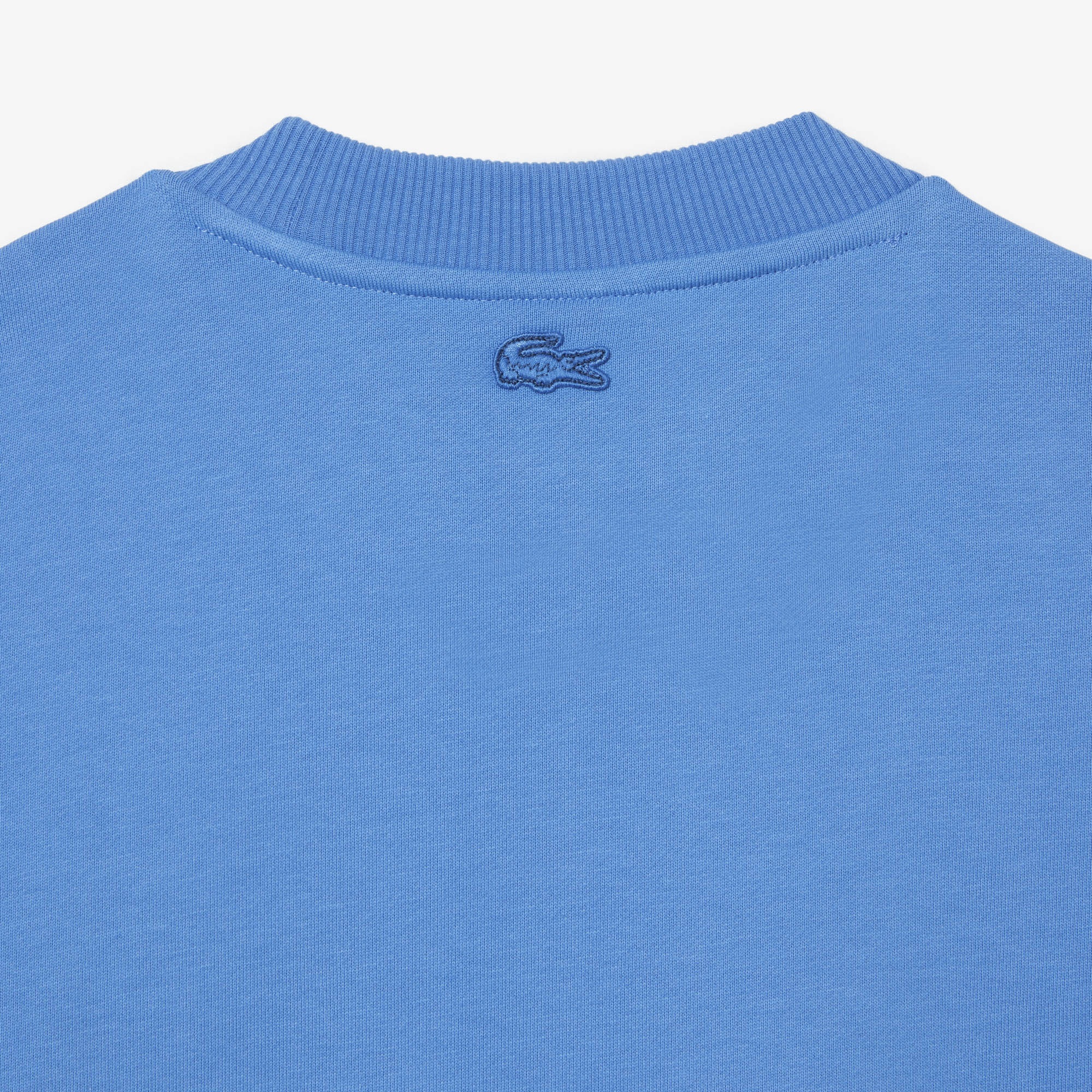 Lacoste x Netflix Erkek Regular Fit Bisiklet Yaka Baskılı Mavi Sweatshirt