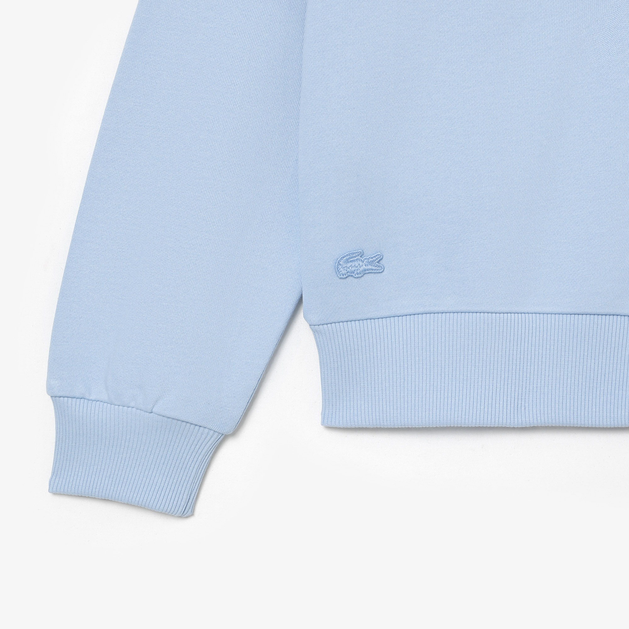 Lacoste x Netflix Kadın Loose Fit Bisiklet Yaka Baskılı Açık Mavi Sweatshirt