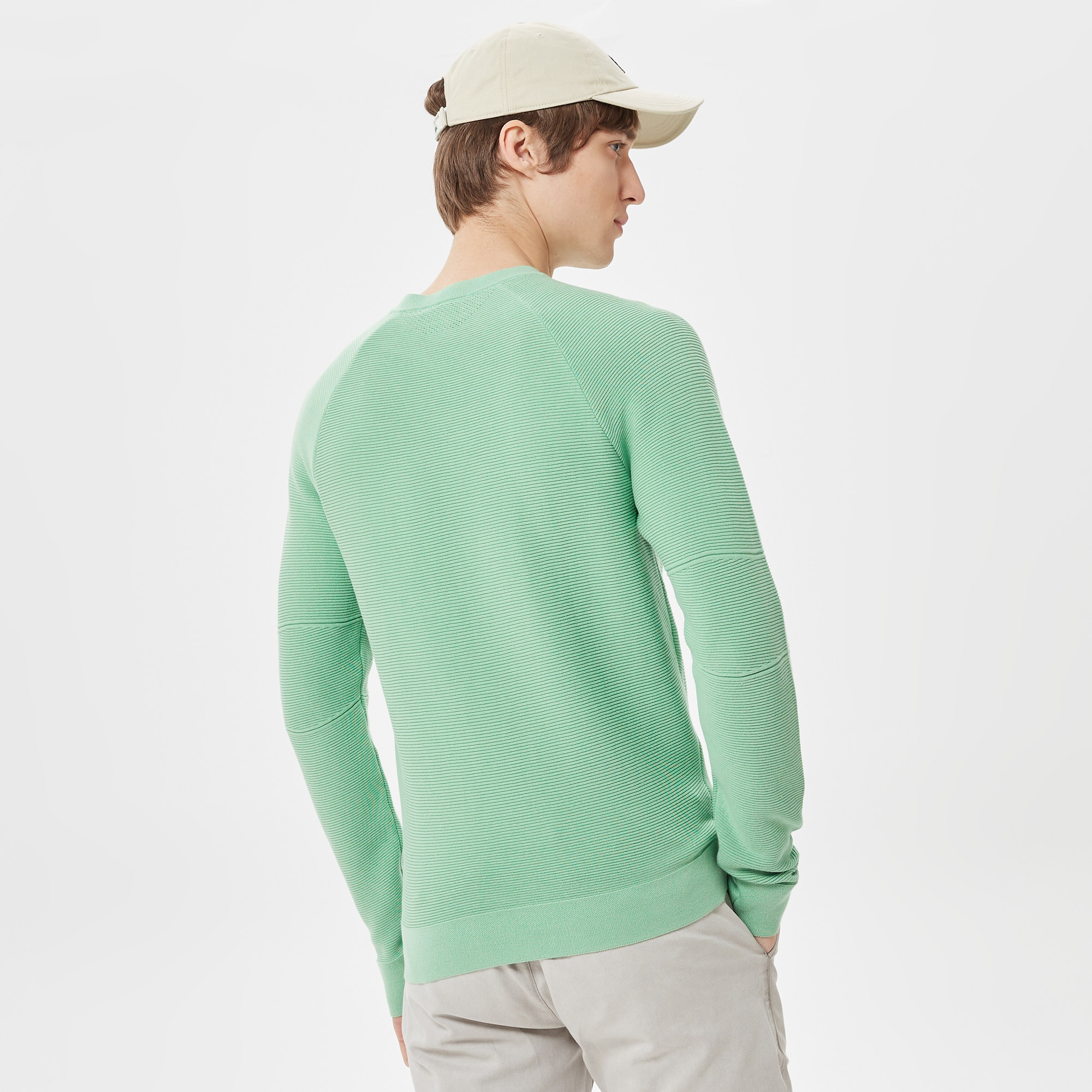 Lacoste Erkek Regular Fit Bisiklet Yaka Yeşil Kazak