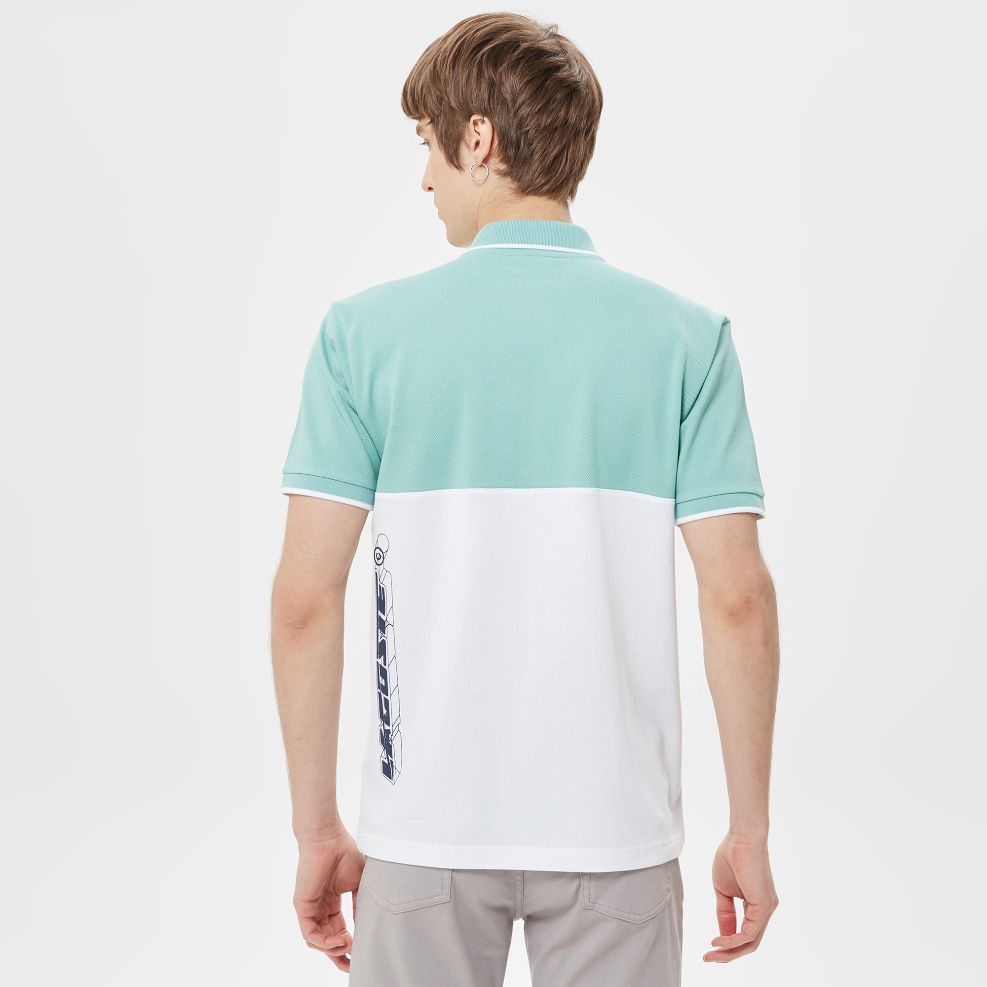 Lacoste Erkek Relaxed Fit Renk Bloklu Yeşil Polo