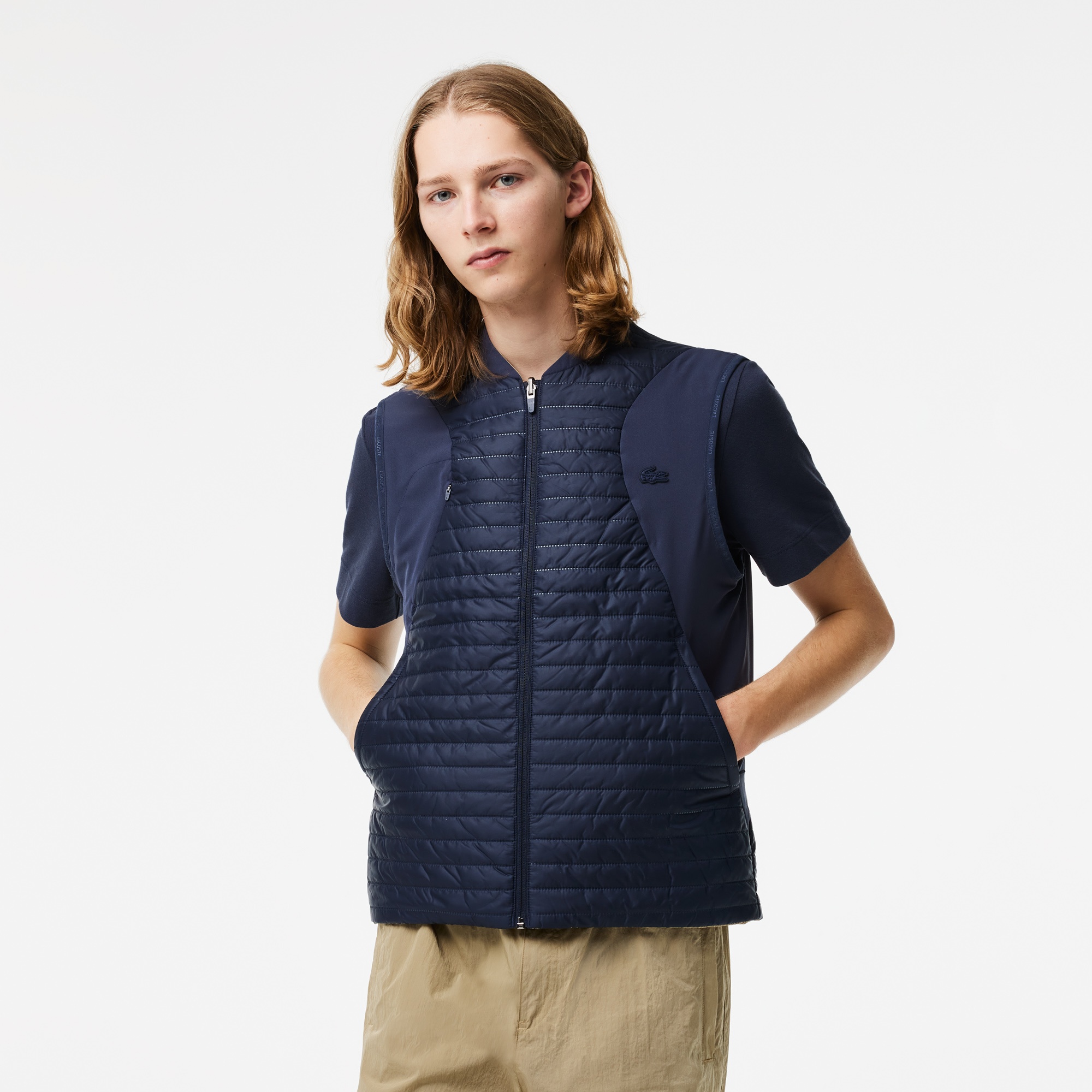 Lacoste SPORT Erkek Çift Taraflı Lacivert Yelek