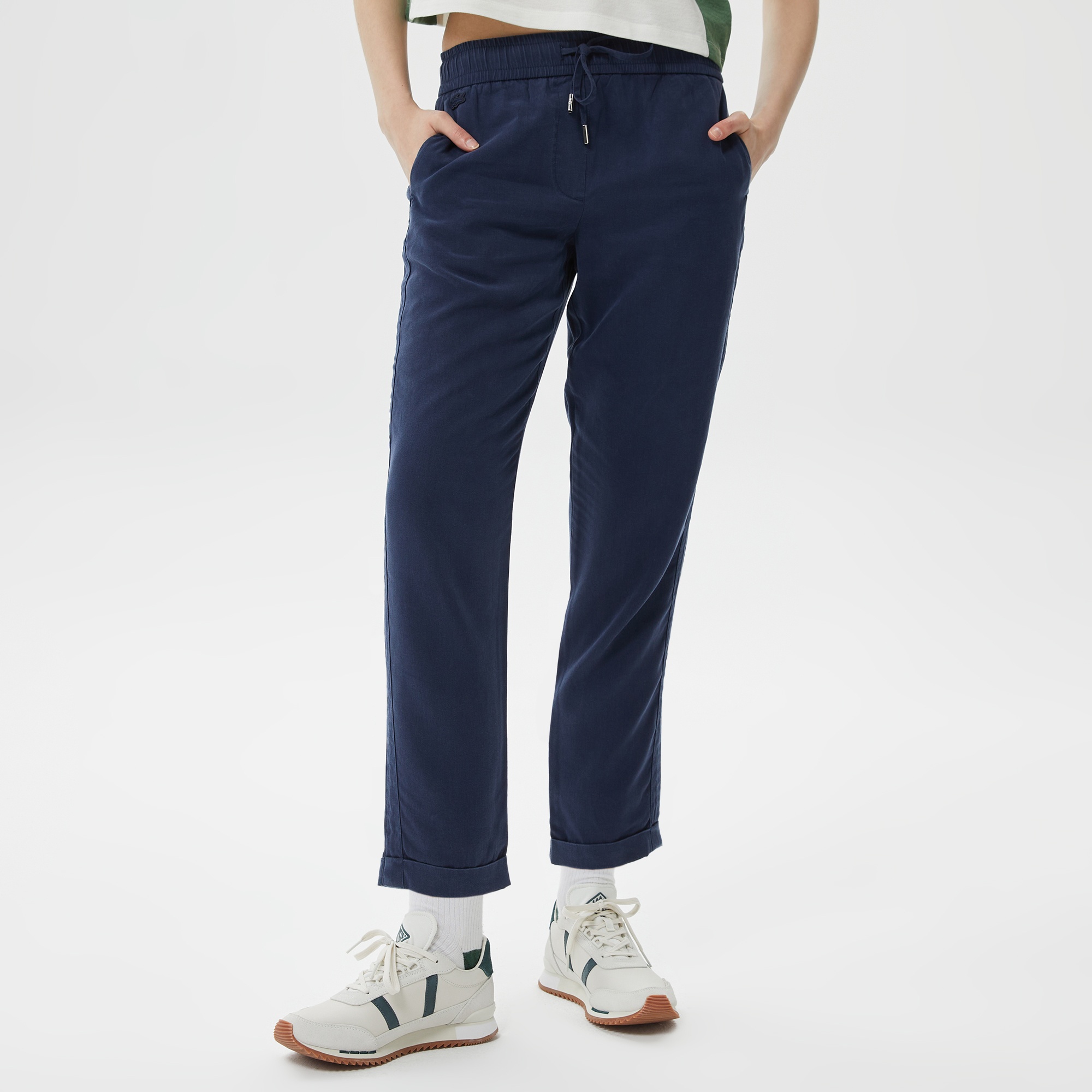 Lacoste Kadın Carrot Fit Lacivert Pantolon