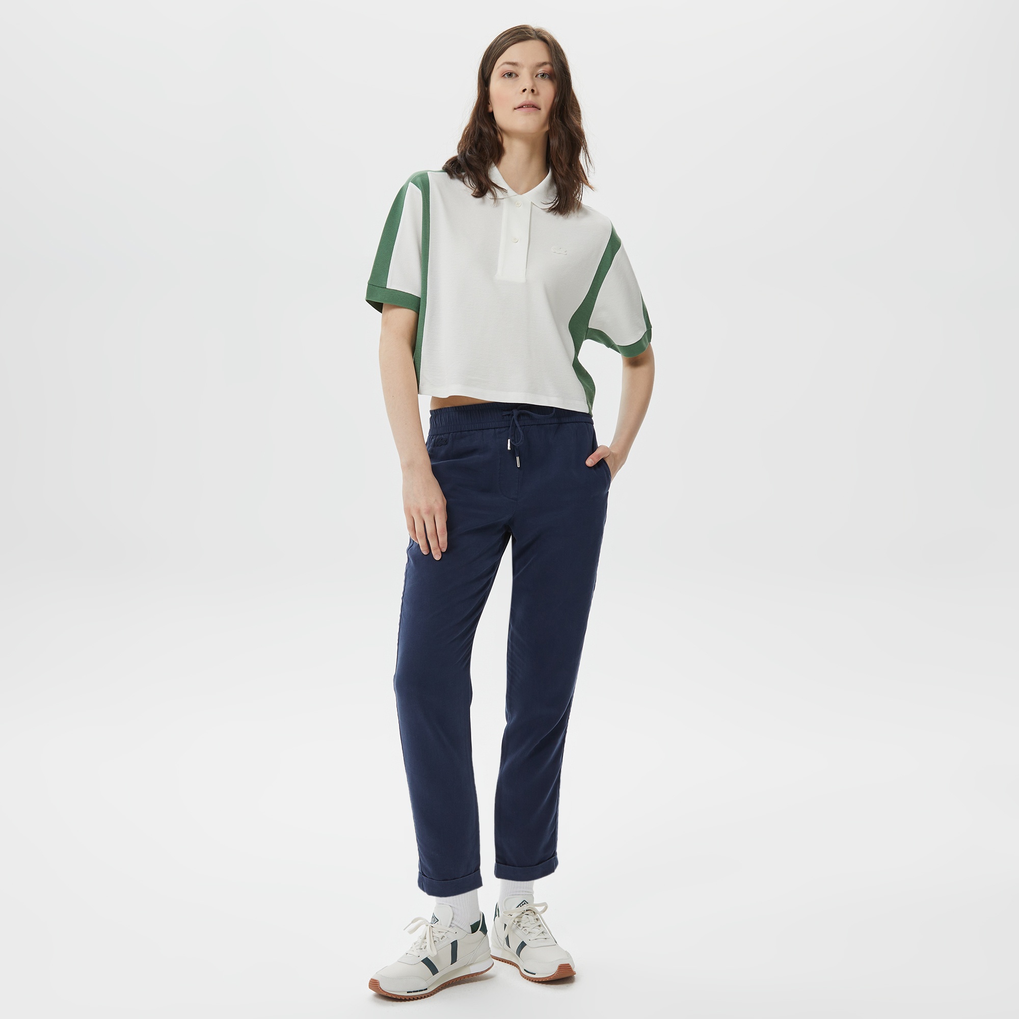 Lacoste Kadın Carrot Fit Lacivert Pantolon