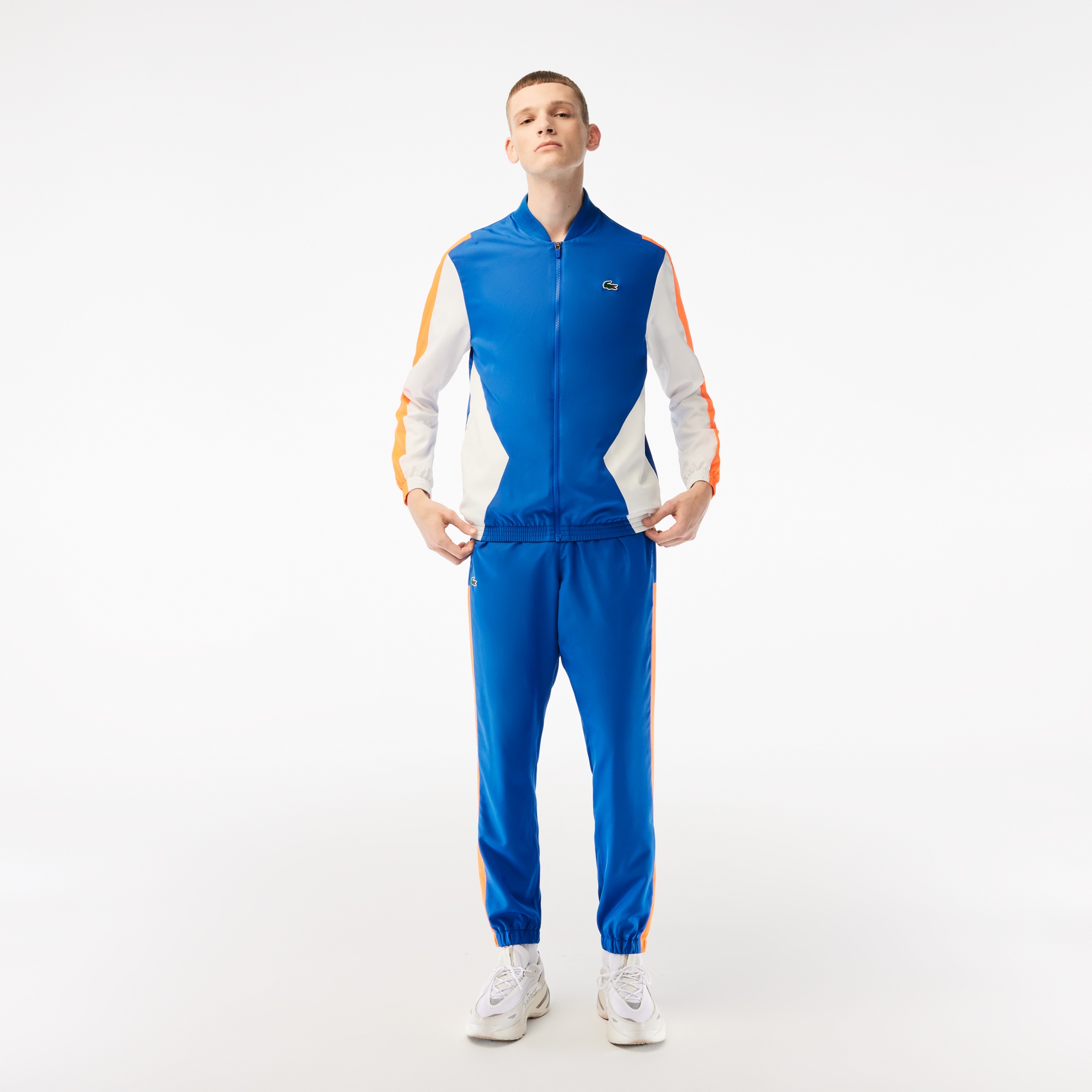Lacoste SPORT Erkek Regular Fit Dik Yaka Renk Bloklu Lacivert Eşofman Takımı