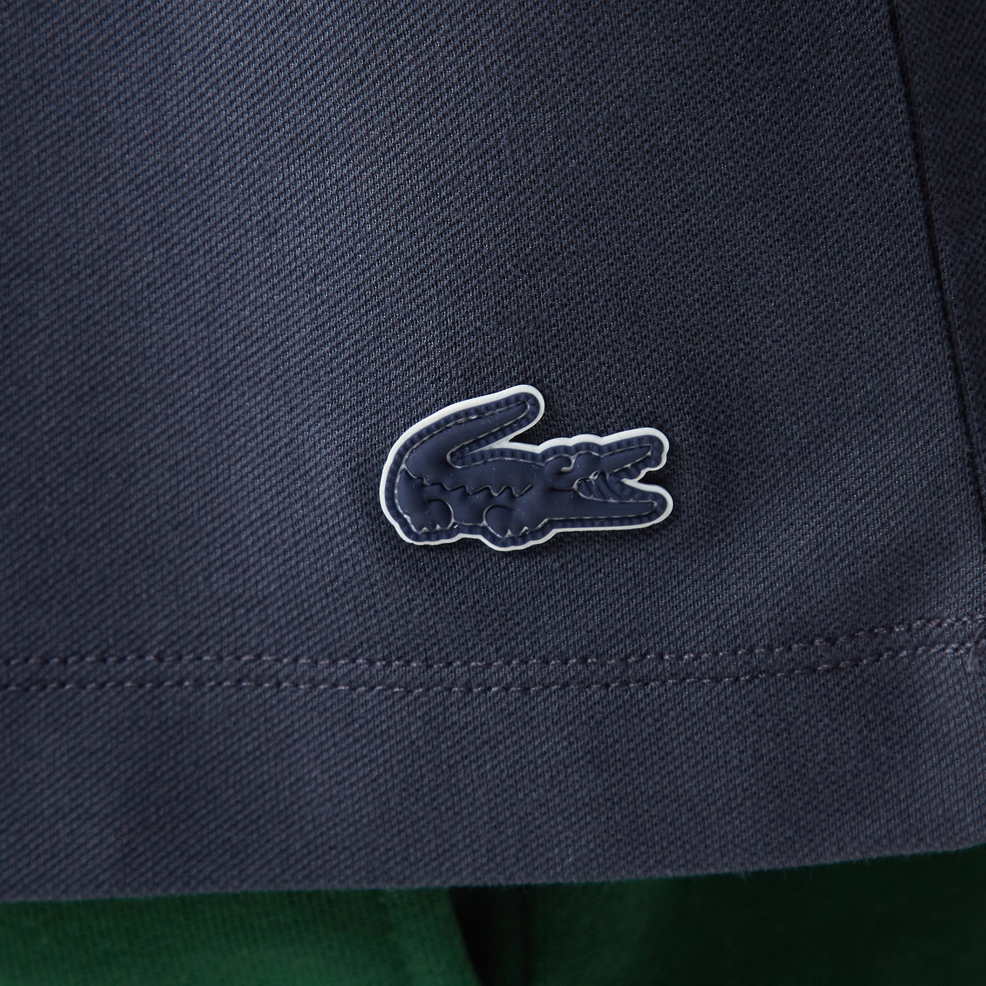 Lacoste Erkek Loose Fit Bisiklet Yaka Organik Pamuk Baskılı Lacivert T-Shirt