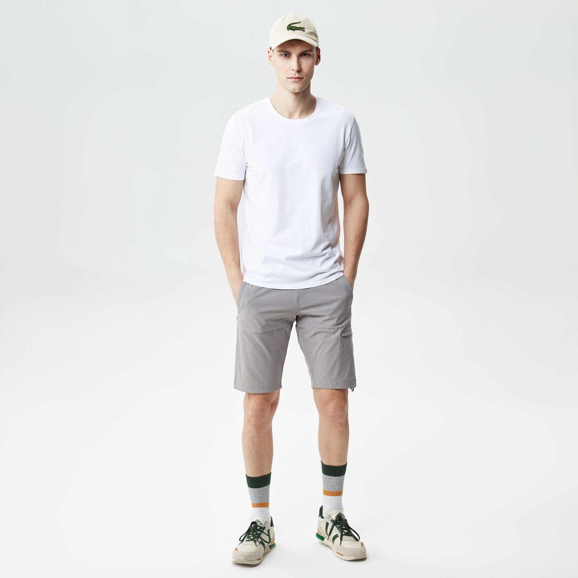 Lacoste Erkek Slim Fit Gri Bermuda