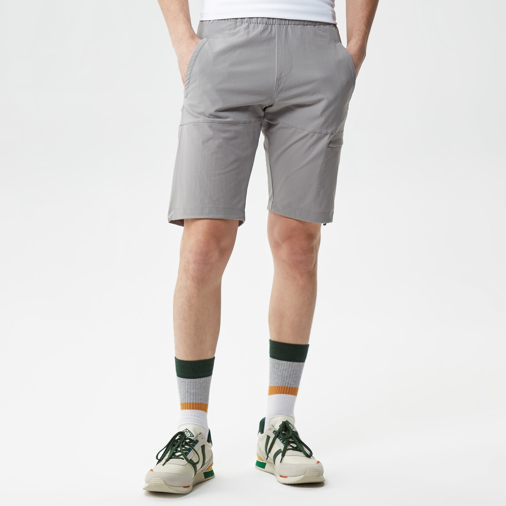 Lacoste Erkek Slim Fit Gri Bermuda