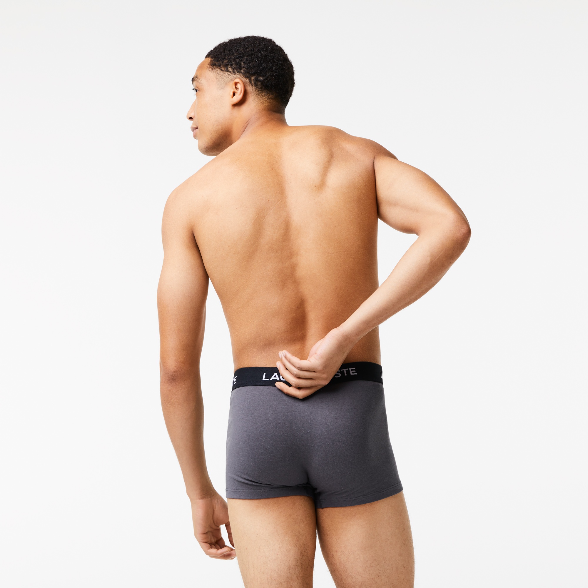 Lacoste Erkek 3'lü Koyu Gri Boxer