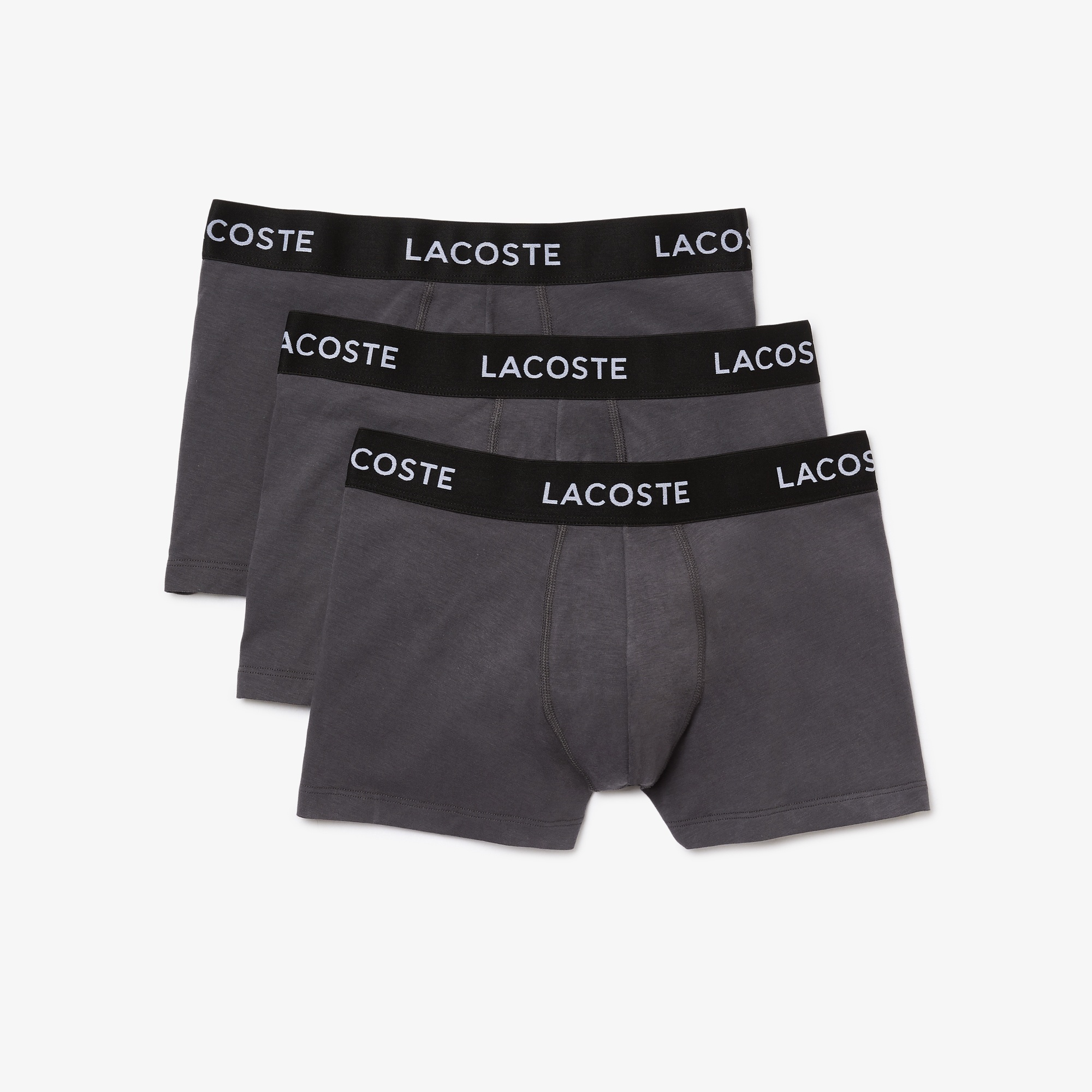 Lacoste Erkek 3'lü Koyu Gri Boxer