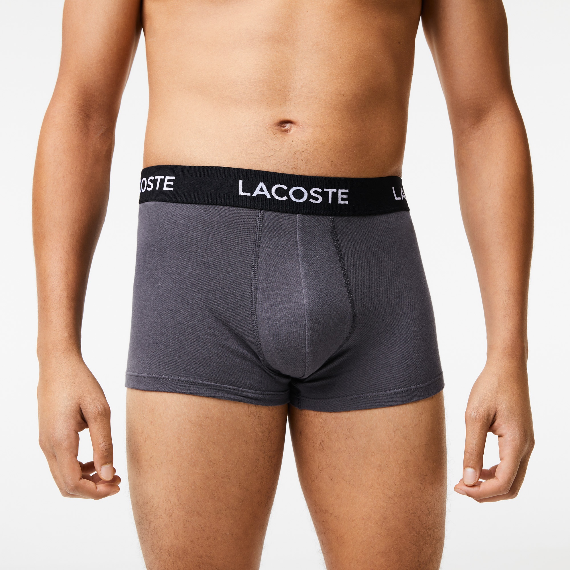 Lacoste Erkek 3'lü Koyu Gri Boxer