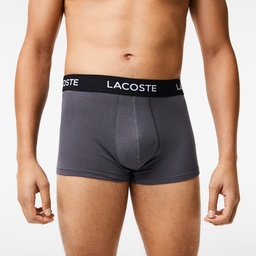 Lacoste Erkek 3'lü Koyu Gri Boxer Gri