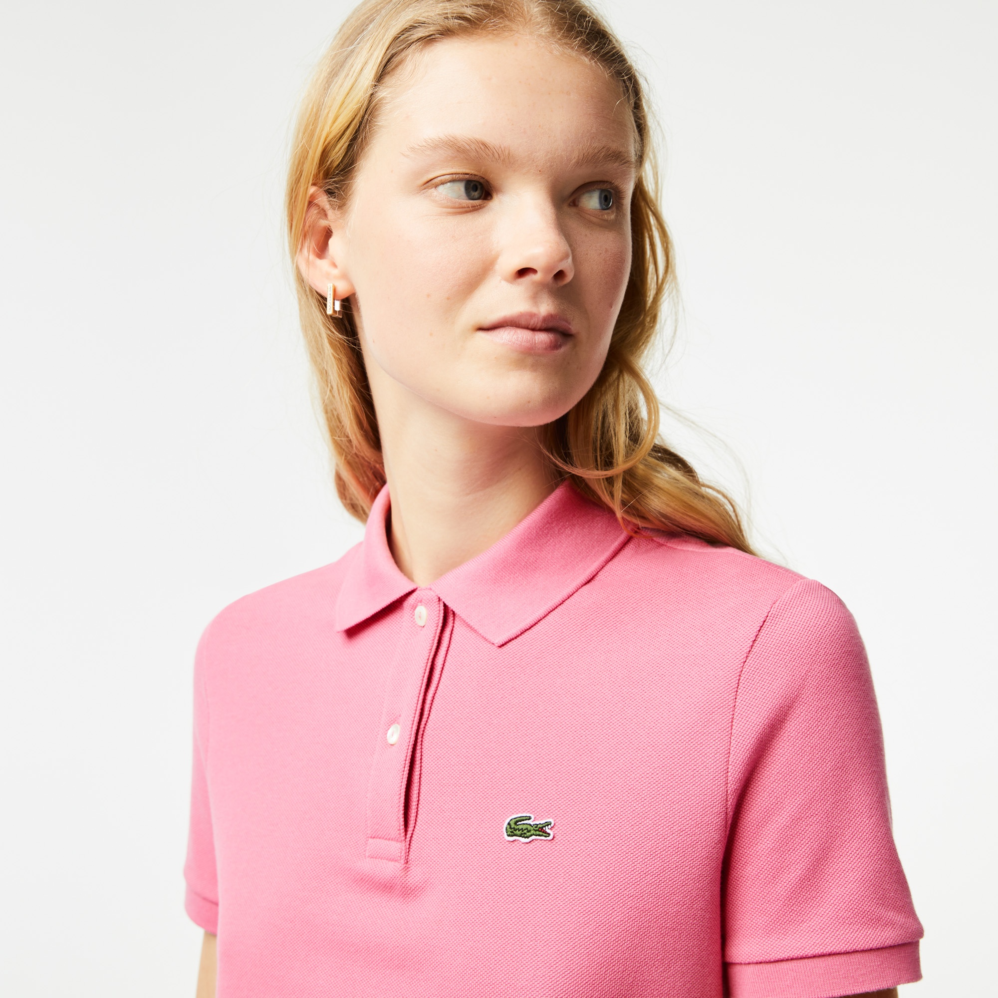 Lacoste Kadın Regular Fit Kısa Kollu Polo Yaka Pembe Elbise