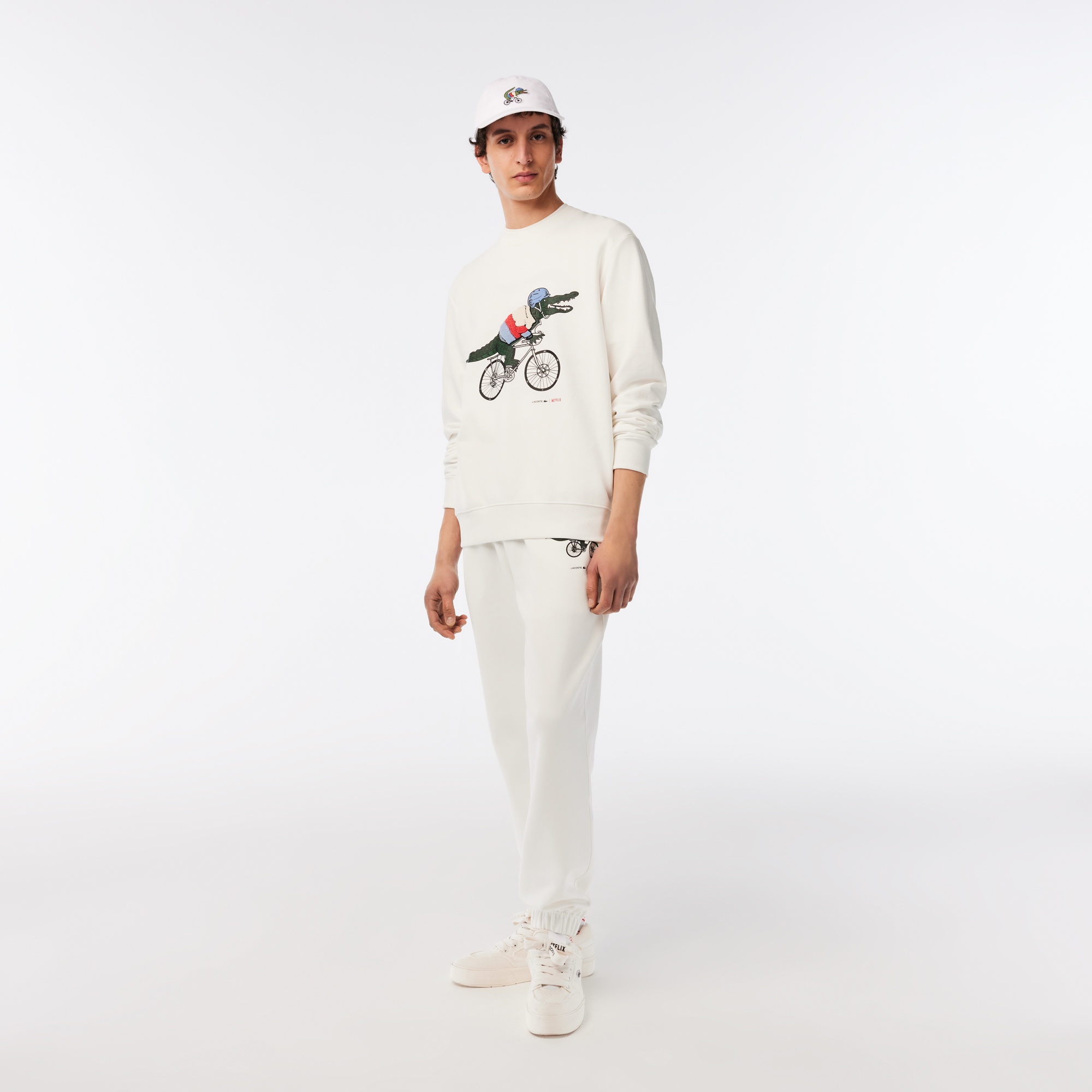 Lacoste x Netflix Unisex Beyaz Şapka