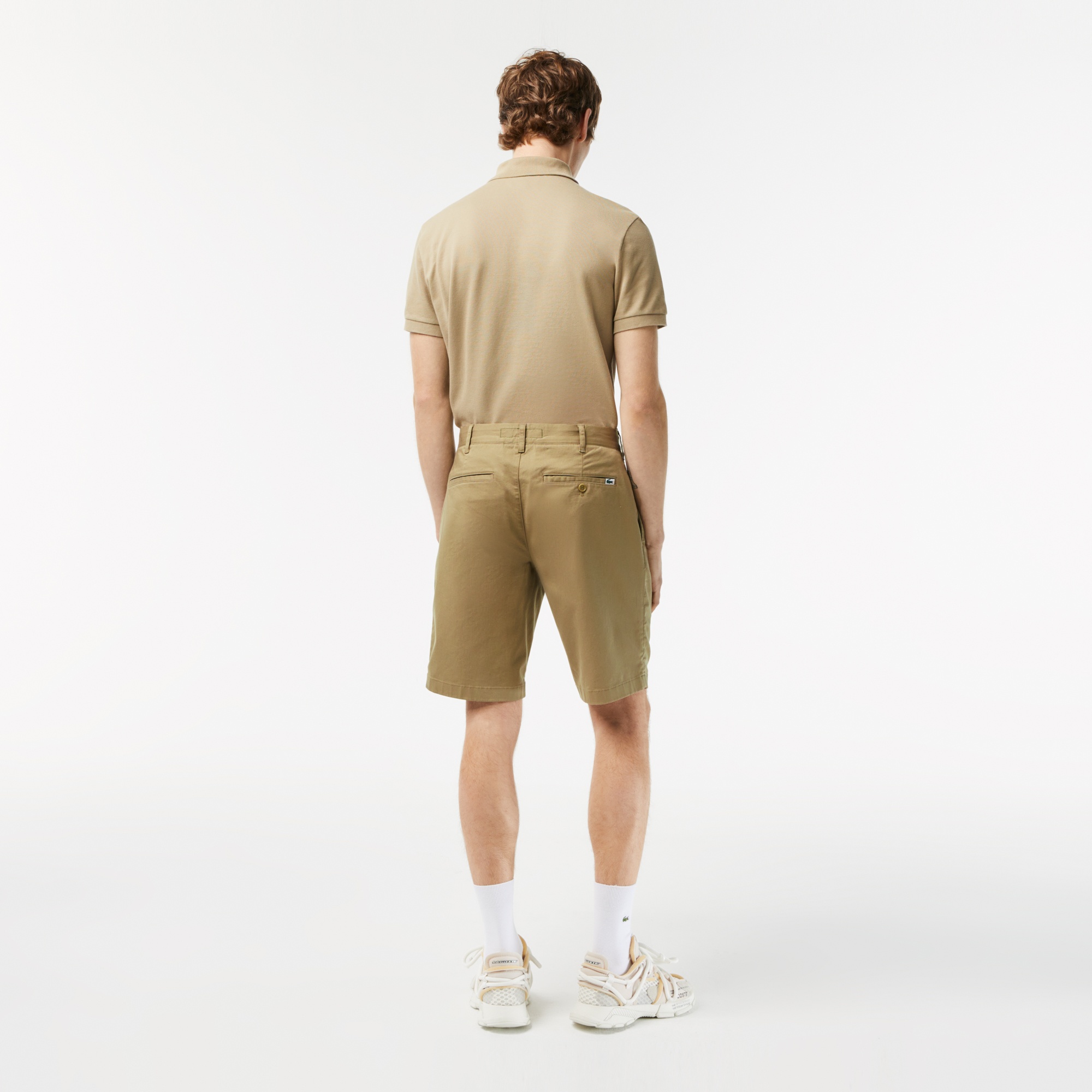 Lacoste Erkek Slim Fit Bej Bermuda