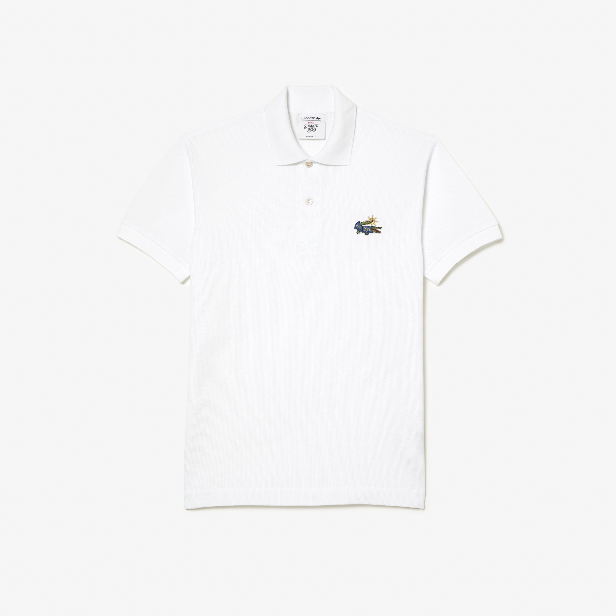 Lacoste x Netflix Erkek Classic Fit Beyaz Polo