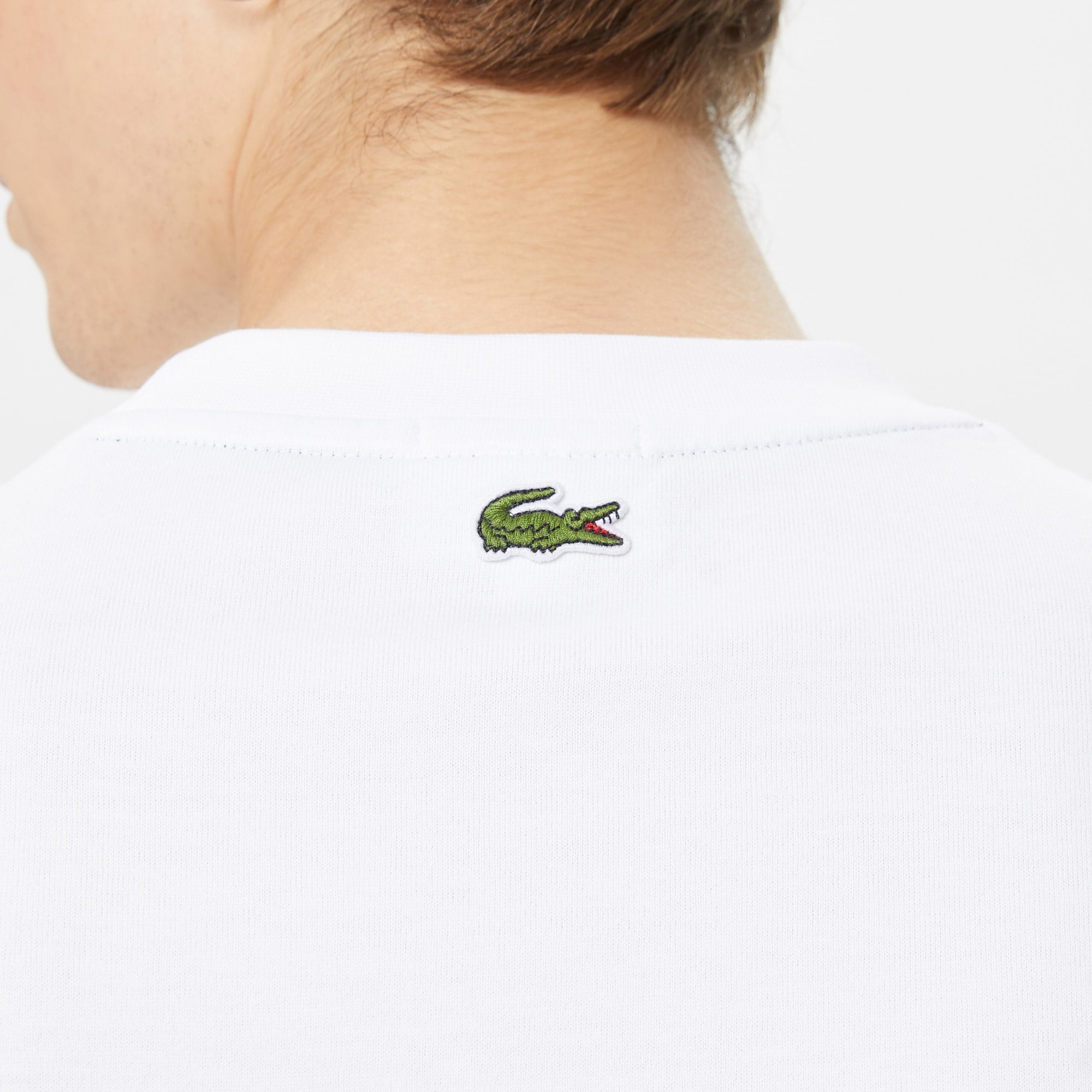 Lacoste Unisex Loose Fit Bisiklet Yaka Beyaz T-Shirt