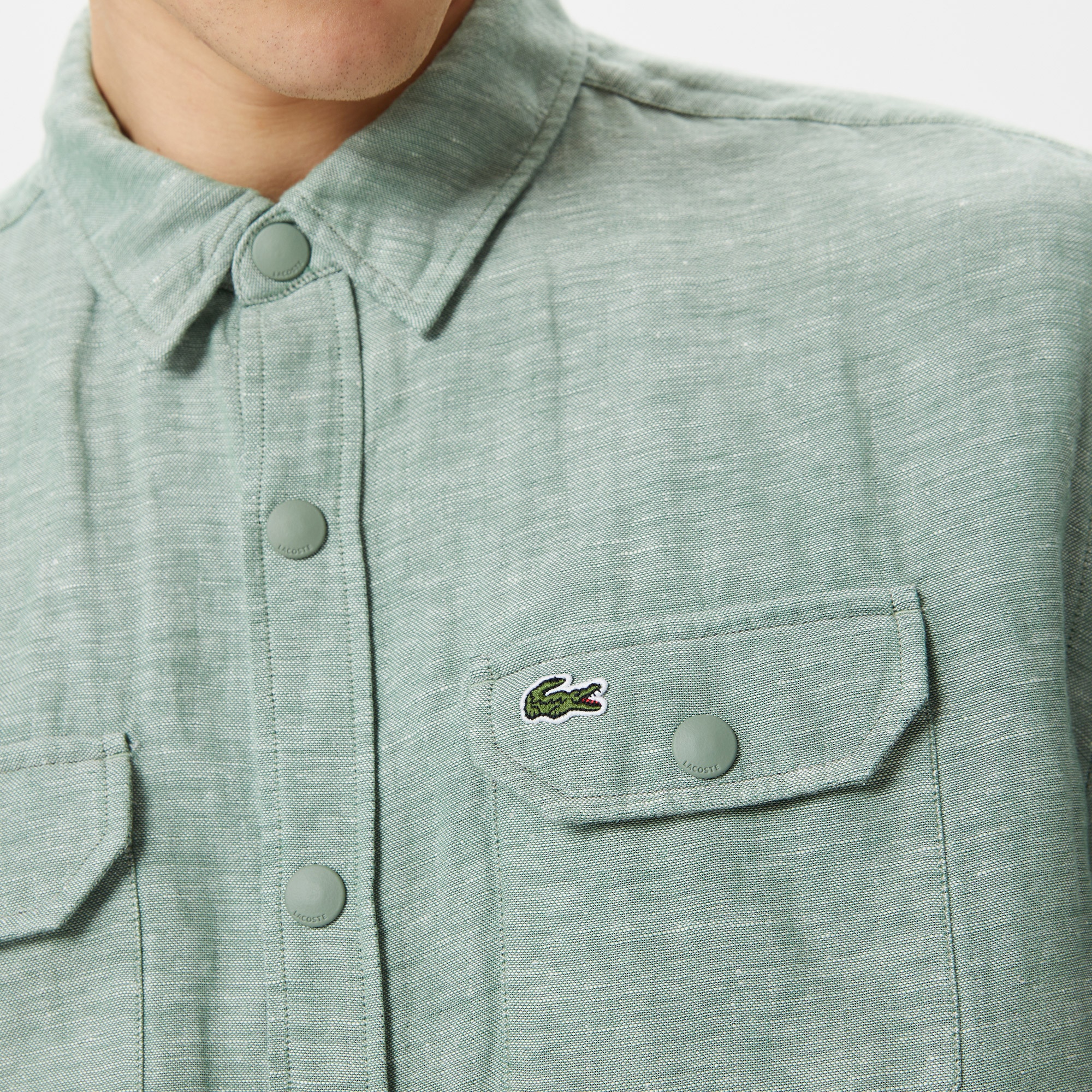 Lacoste Erkek Relaxed Fit Yeşil Gömlek