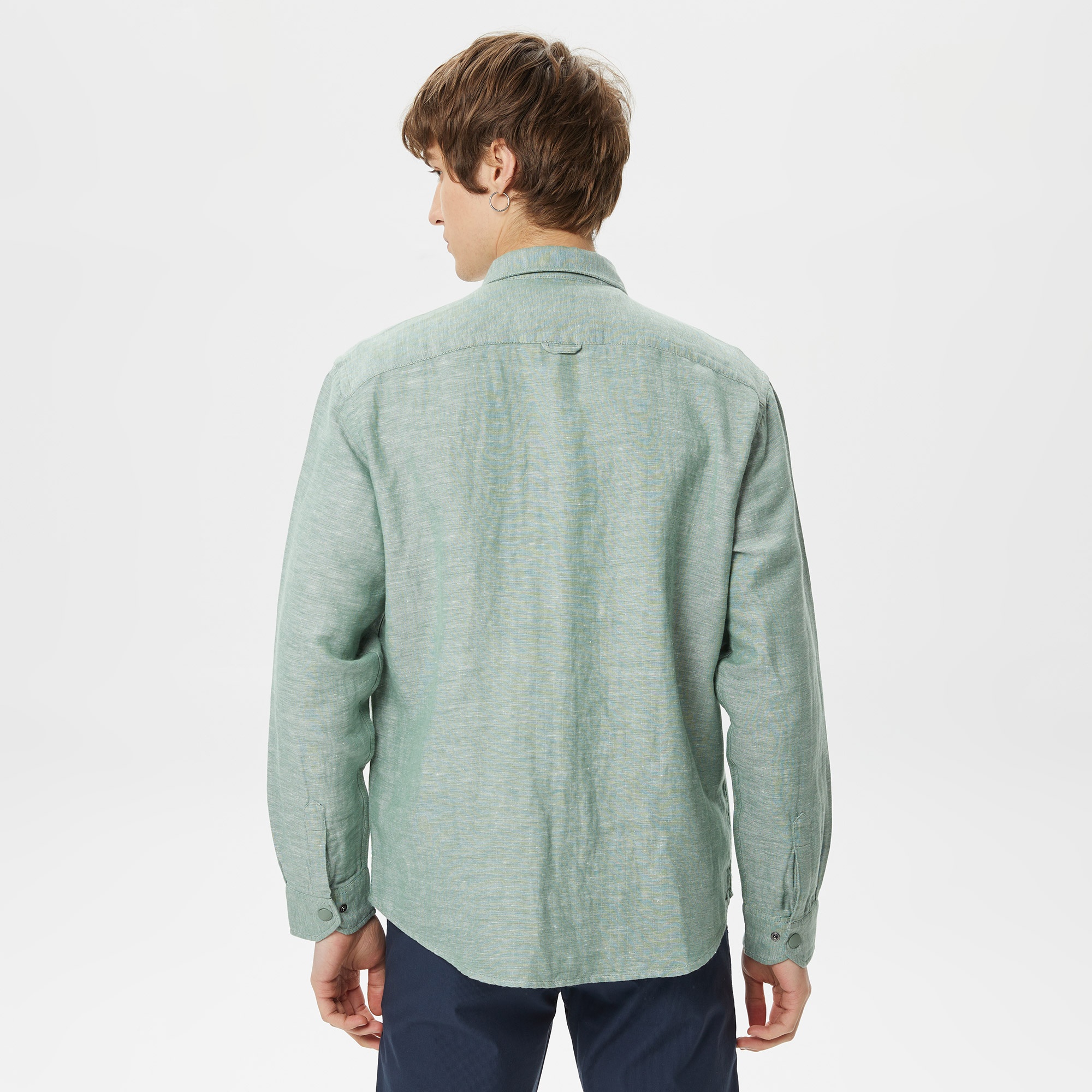 Lacoste Erkek Relaxed Fit Yeşil Gömlek