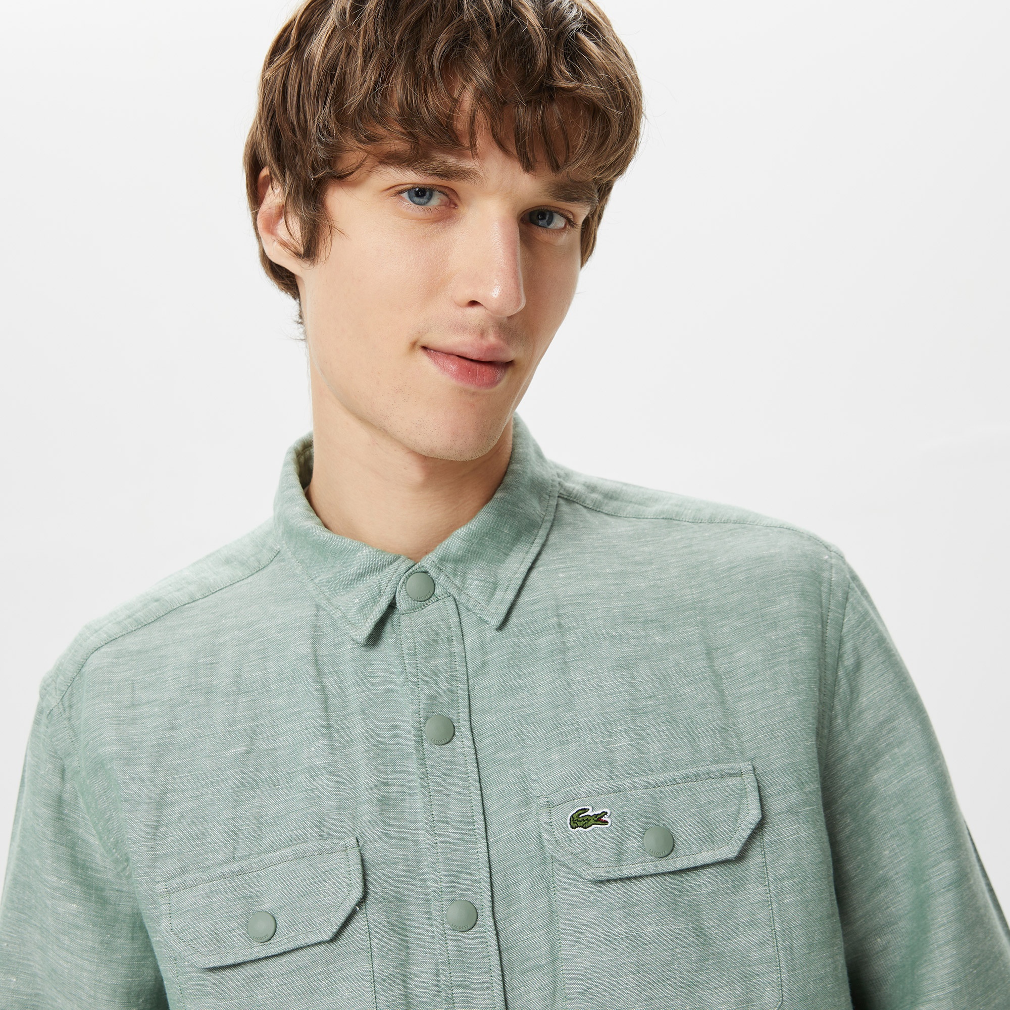 Lacoste Erkek Relaxed Fit Yeşil Gömlek