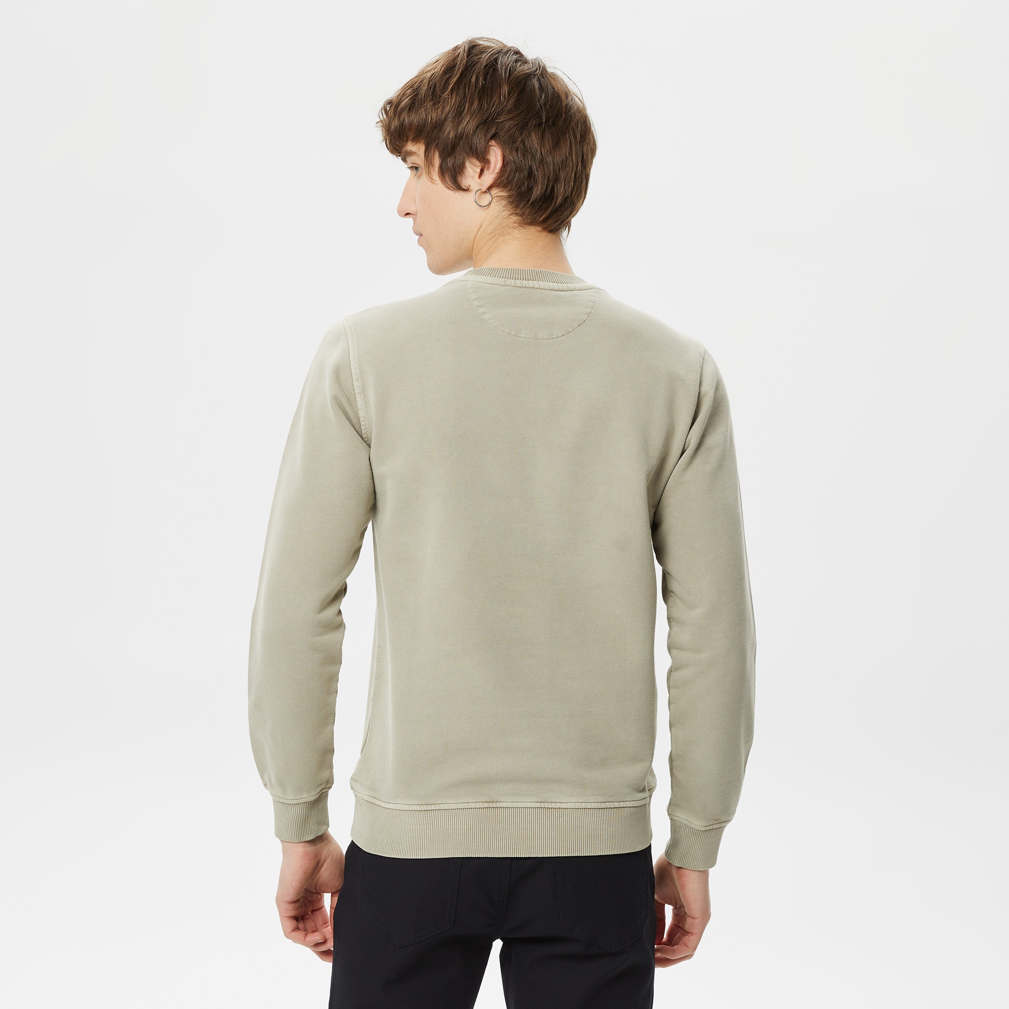 Lacoste Erkek Regular Fit Bisiklet Yaka Organik Pamuk Yeşil Sweatshirt