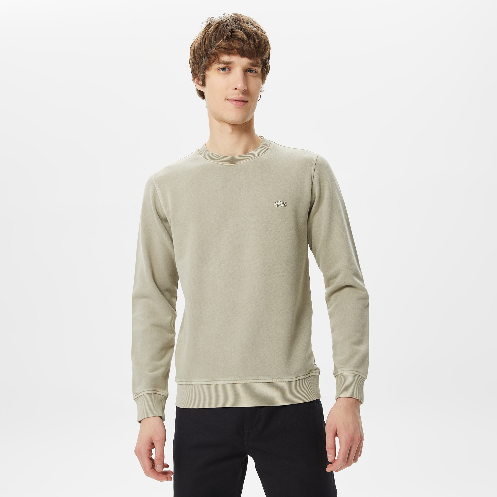 Lacoste Erkek Regular Fit Bisiklet Yaka Organik Pamuk Yeşil Sweatshirt