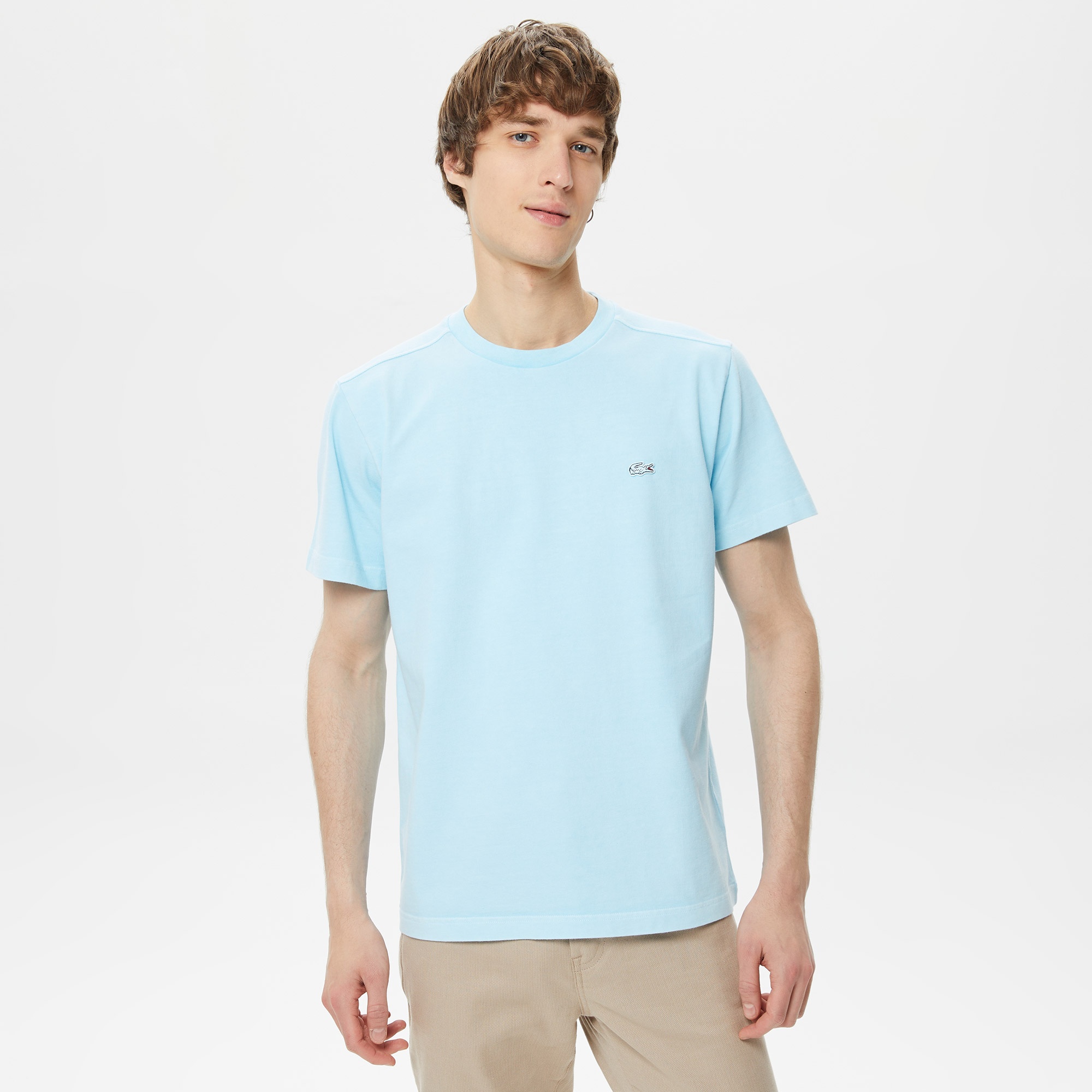 Lacoste Erkek Regular Fit Bisiklet Yaka Mavi T-Shirt