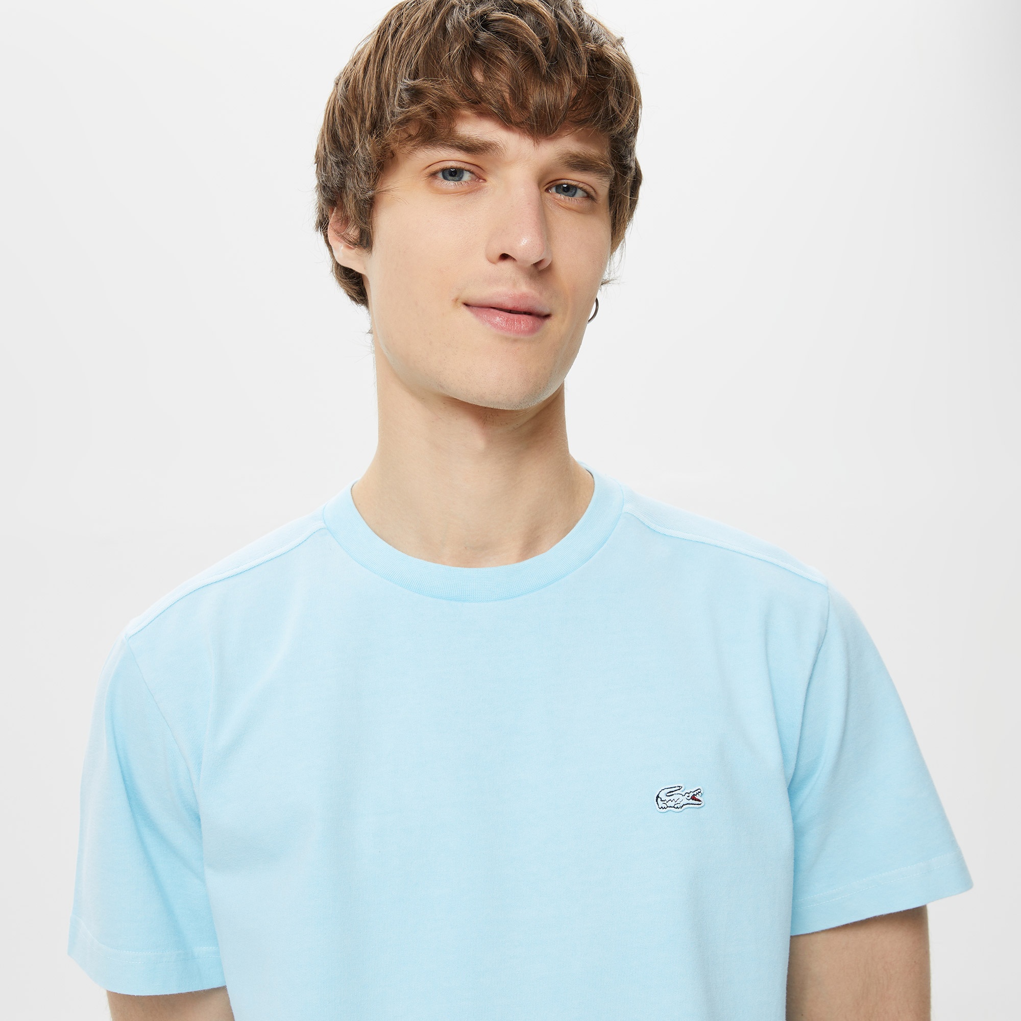 Lacoste Erkek Regular Fit Bisiklet Yaka Mavi T-Shirt