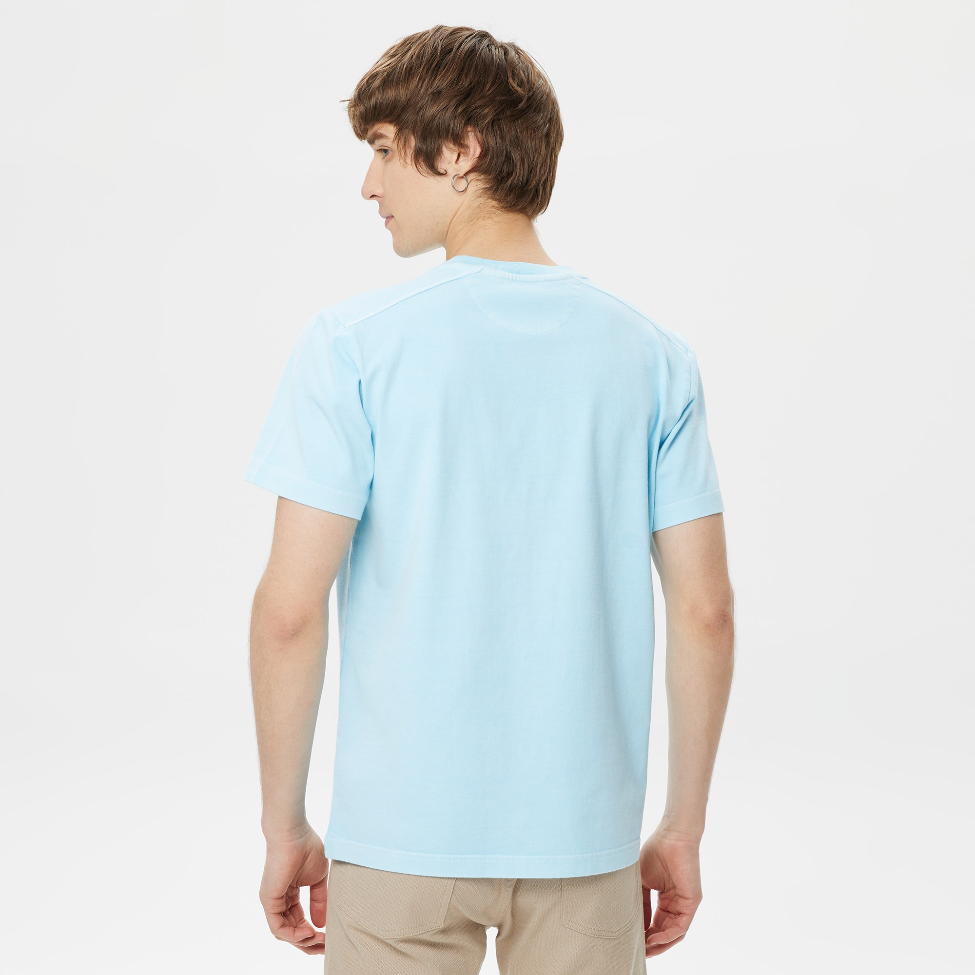 Lacoste Erkek Regular Fit Bisiklet Yaka Mavi T-Shirt