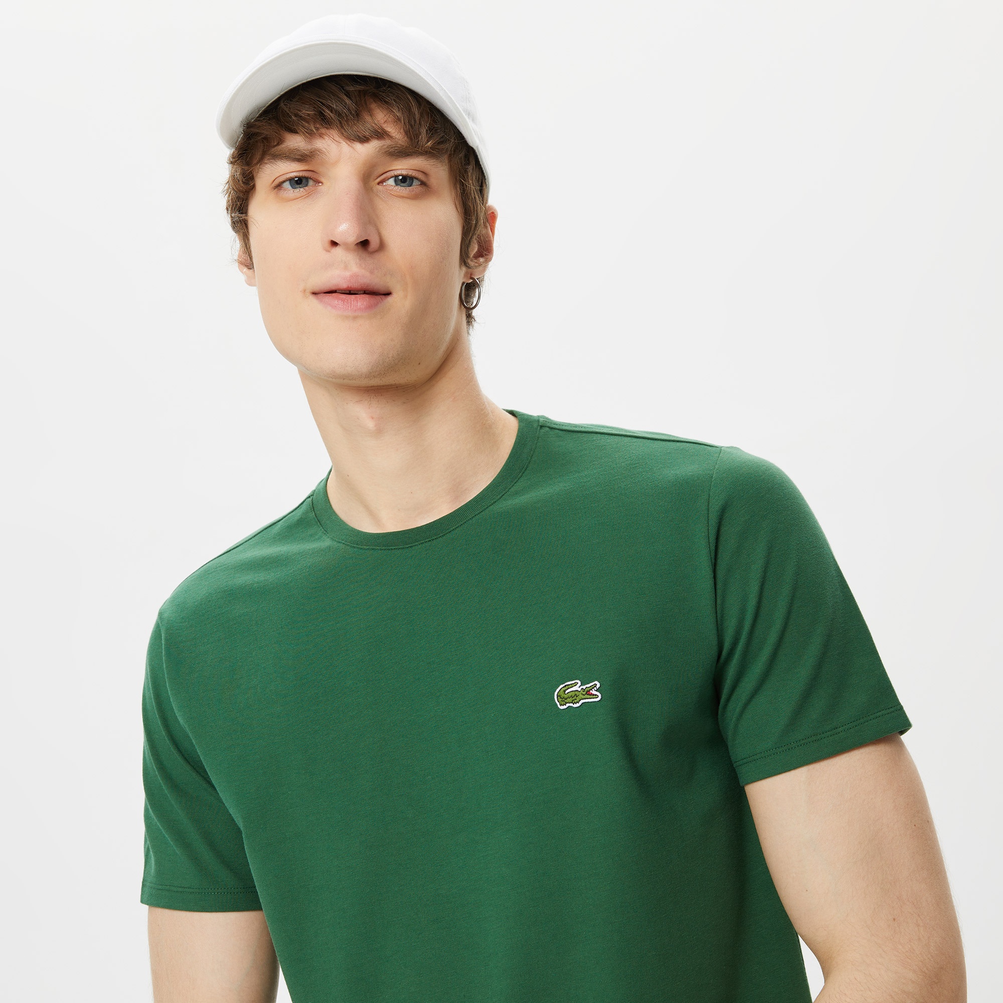 Lacoste Erkek Regular Fit Bisiklet Yaka Yeşil T-Shirt