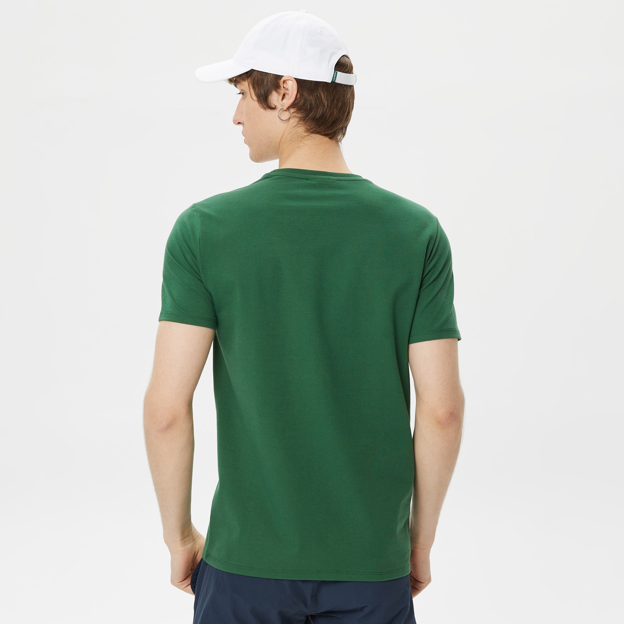 Lacoste Erkek Regular Fit Bisiklet Yaka Yeşil T-Shirt