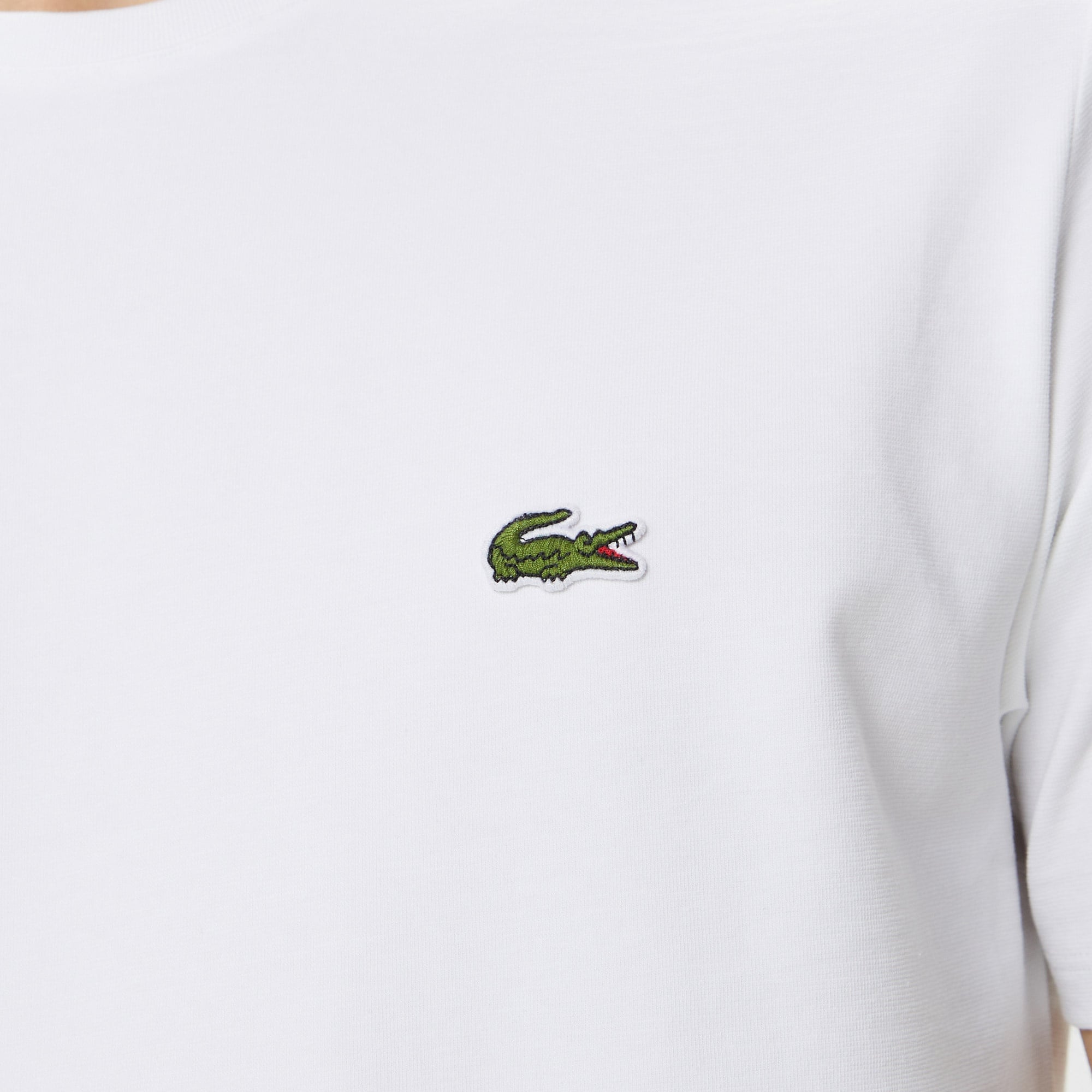 Lacoste Erkek Regular Fit Bisiklet Yaka Beyaz T-Shirt