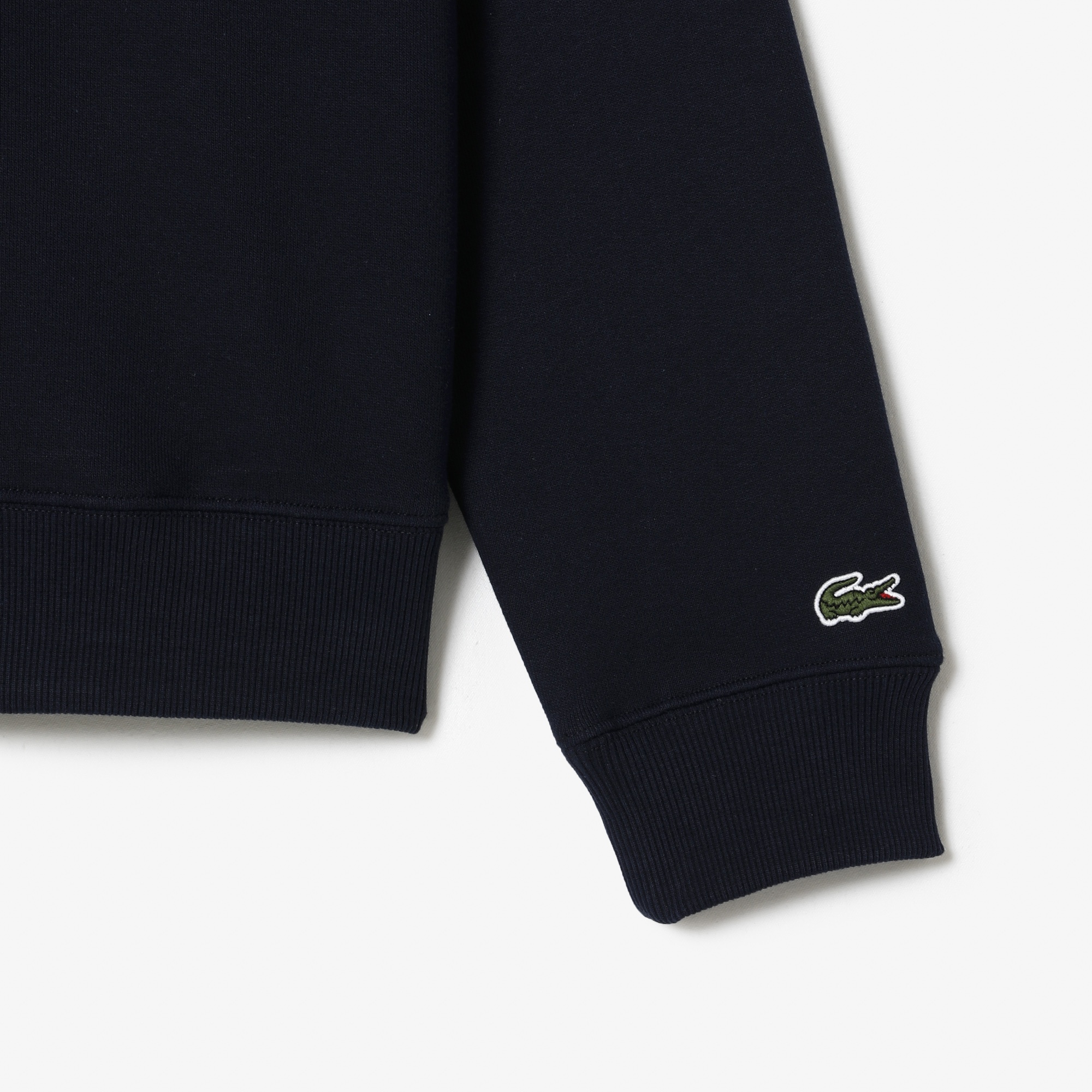 Lacoste Erkek Loose Fit Yarım Fermuarlı Organik Pamuk Baskılı Lacivert Sweatshirt
