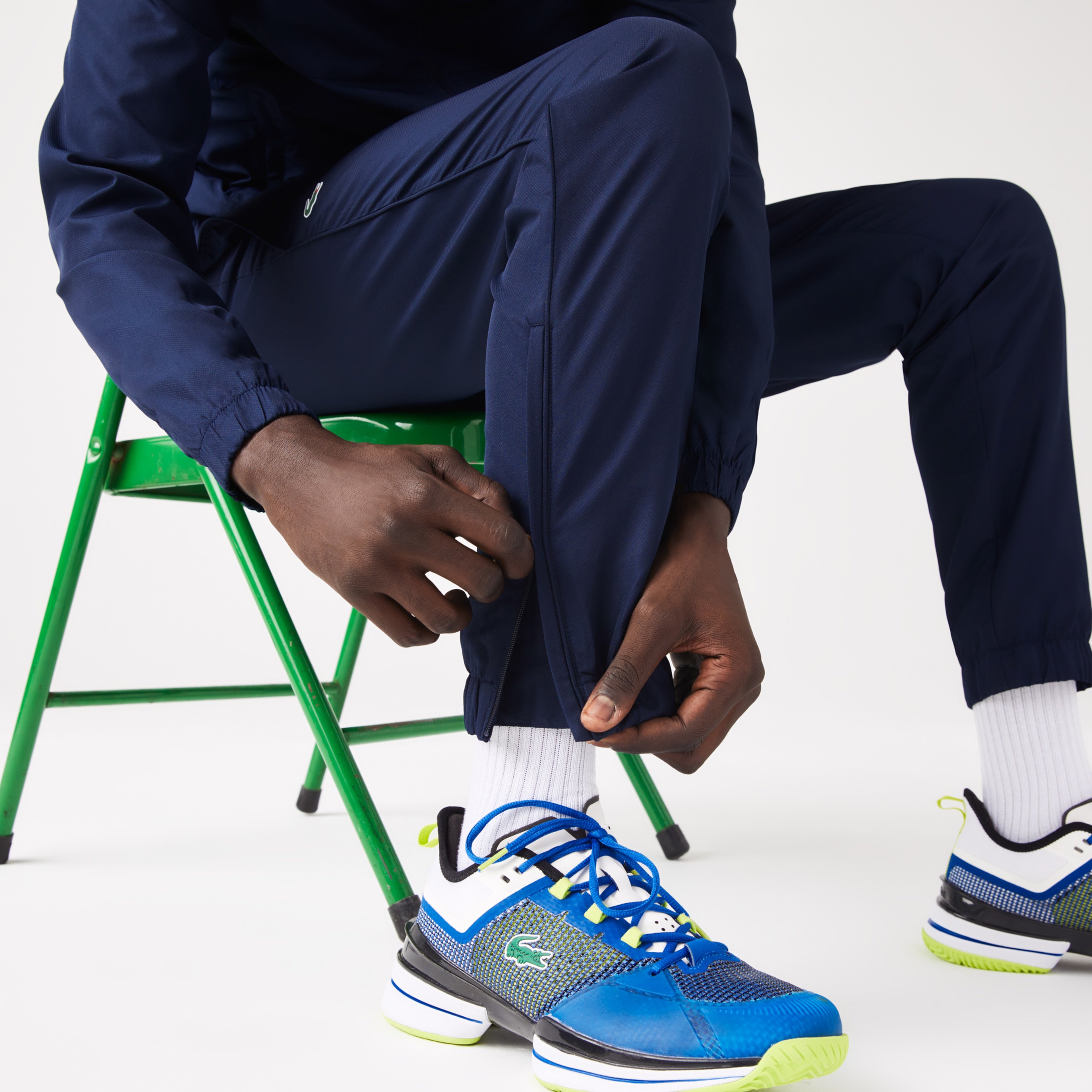 Erkek Regular Fit Kapüşonlu Baskılı Lacivert Eşofman Takımı