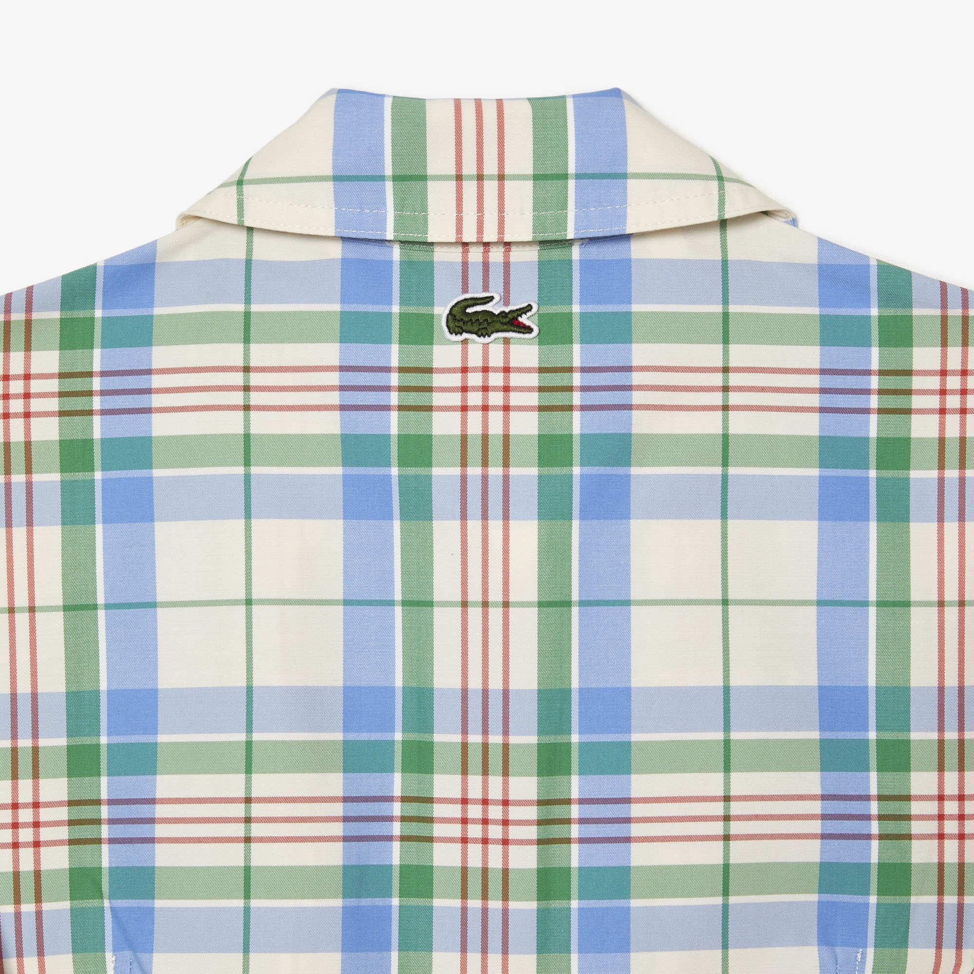 Lacoste Kadın Slim Fit Kısa Kollu Gömlek Yaka Ekose Renkli Elbise