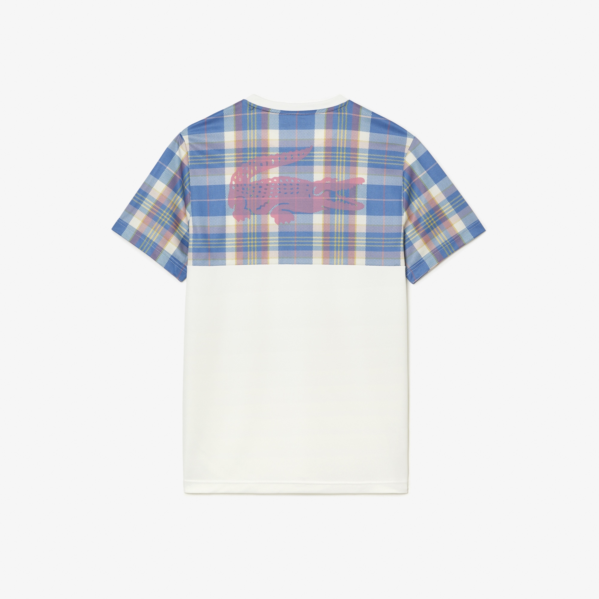 Lacoste Erkek Tennis Regular Fit Bisiklet Yaka Renk Bloklu Beyaz T-shirt