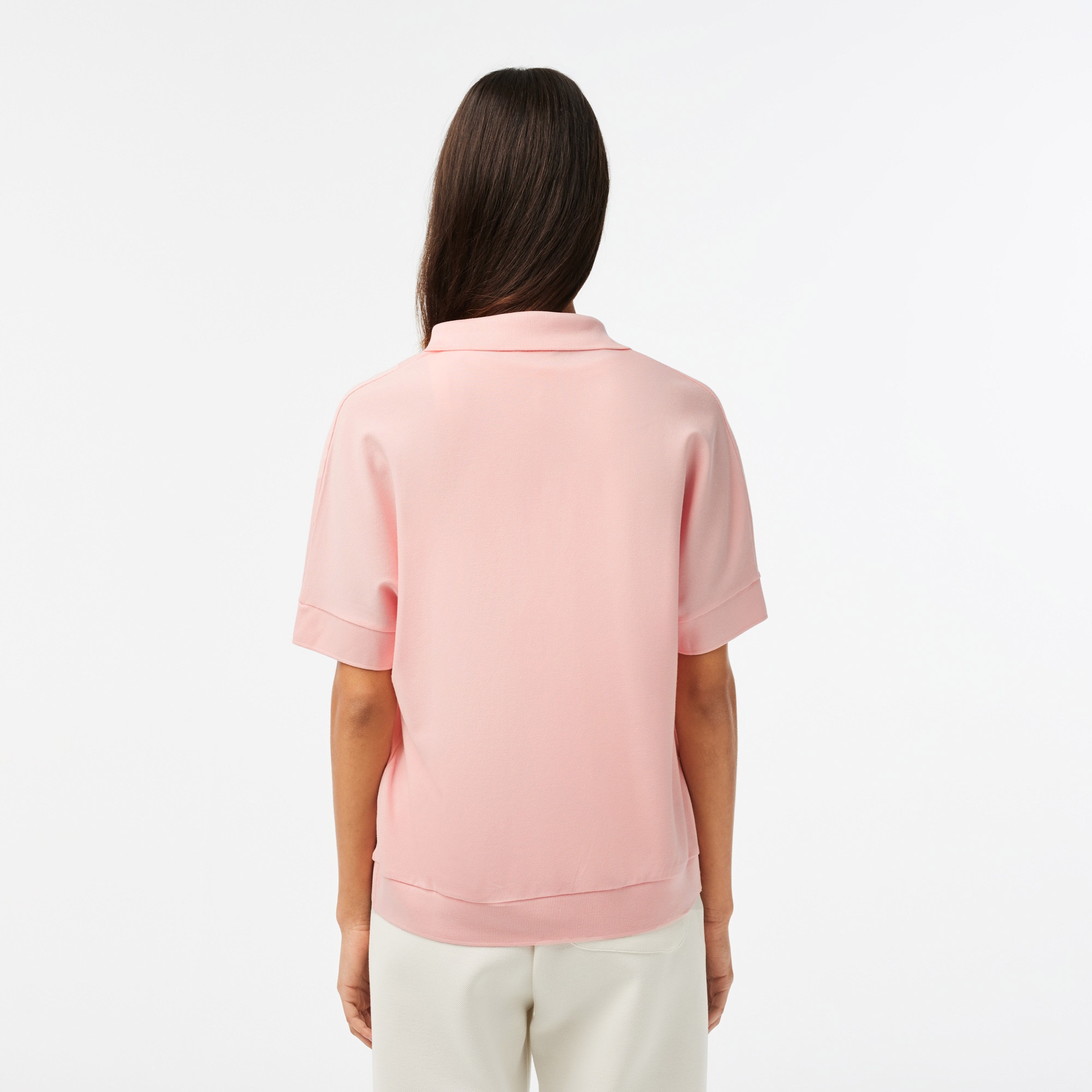 Lacoste Kadın Loose Fit Pembe Polo