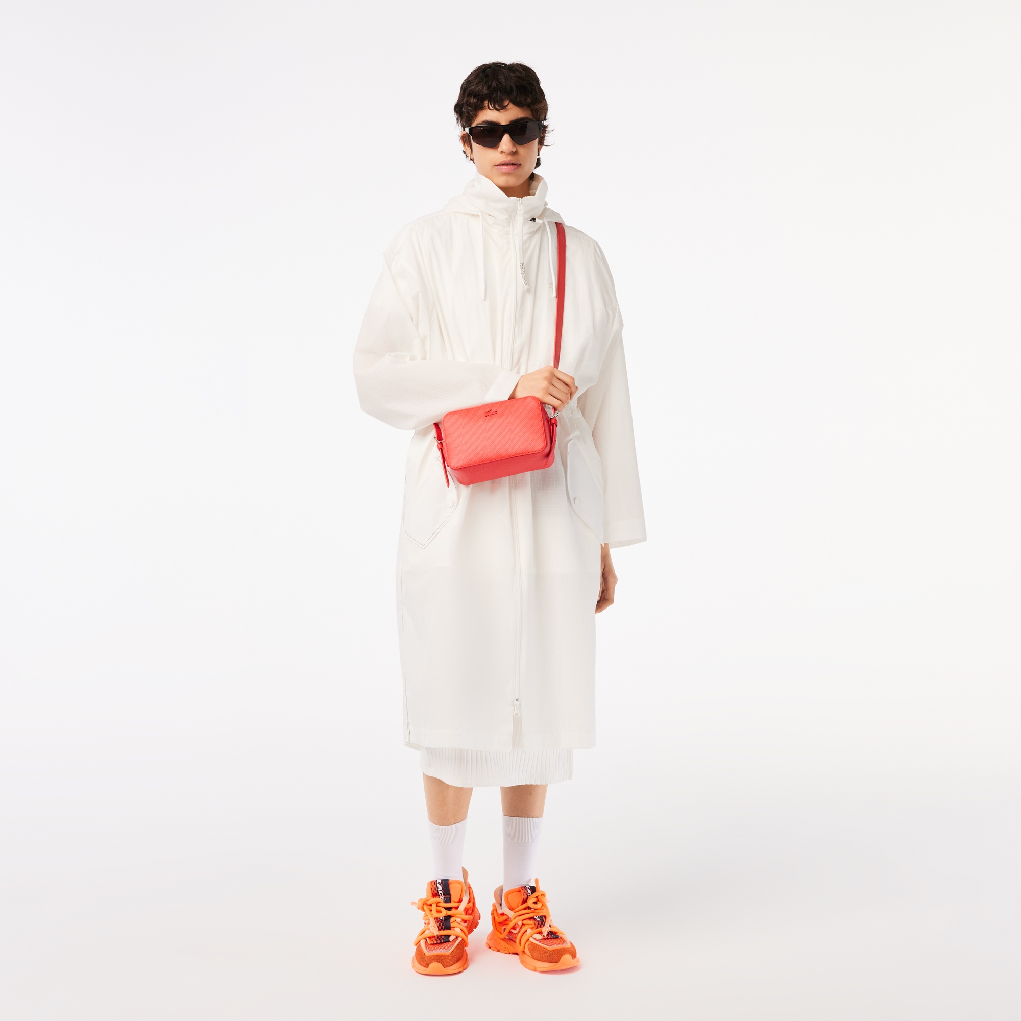 Lacoste Chantaco Kadın Deri Kırmızı Postacı Çantası