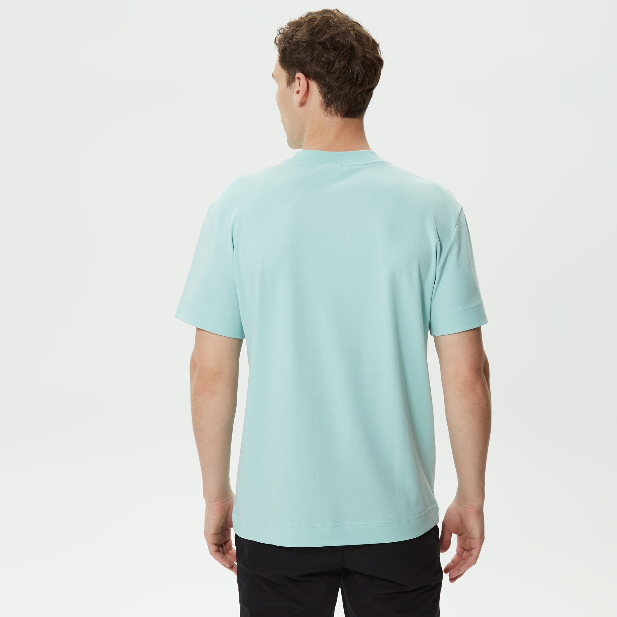 Lacoste Unisex Relaxed Fit Bisiklet Yaka Organik Pamuk Açık Yeşil T-Shirt